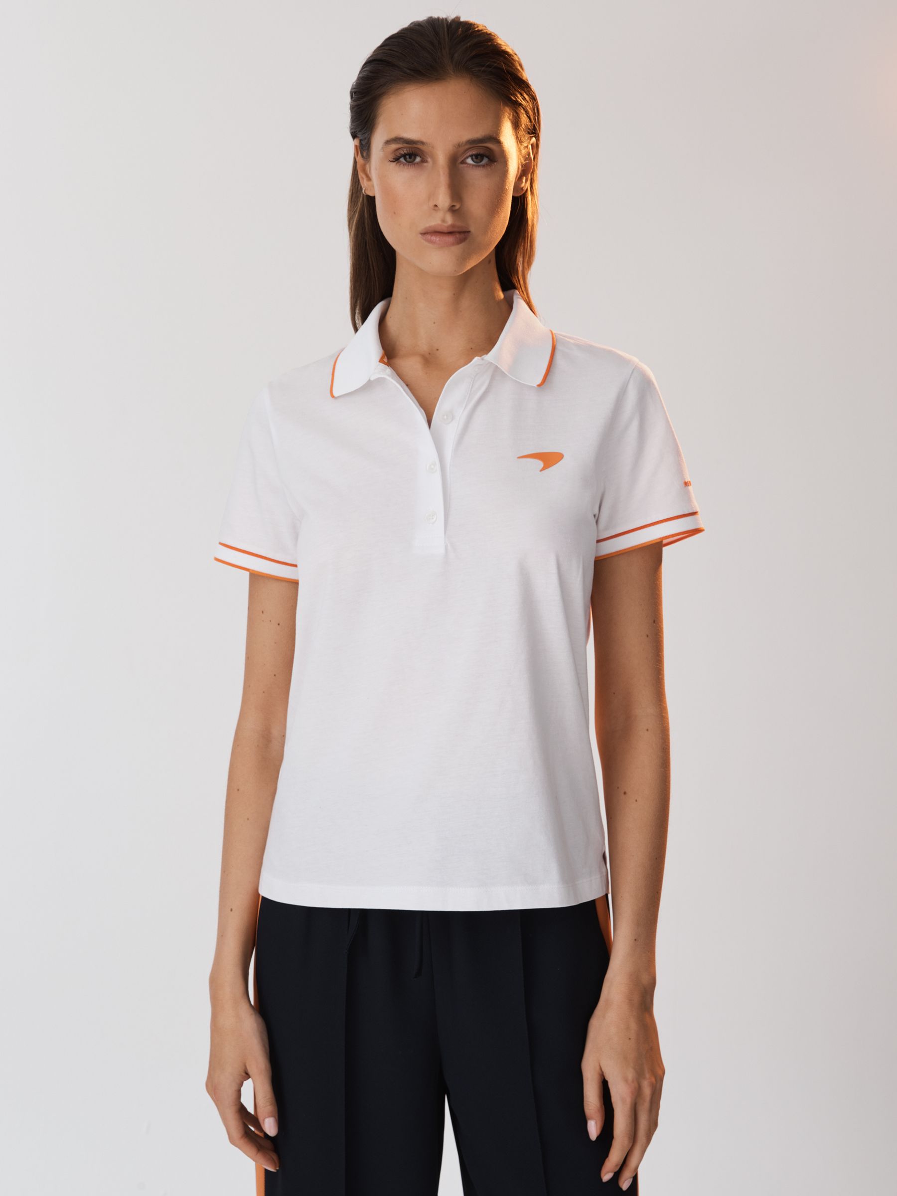 McLaren F1 Mercerised Cotton Polo Shirt in White
