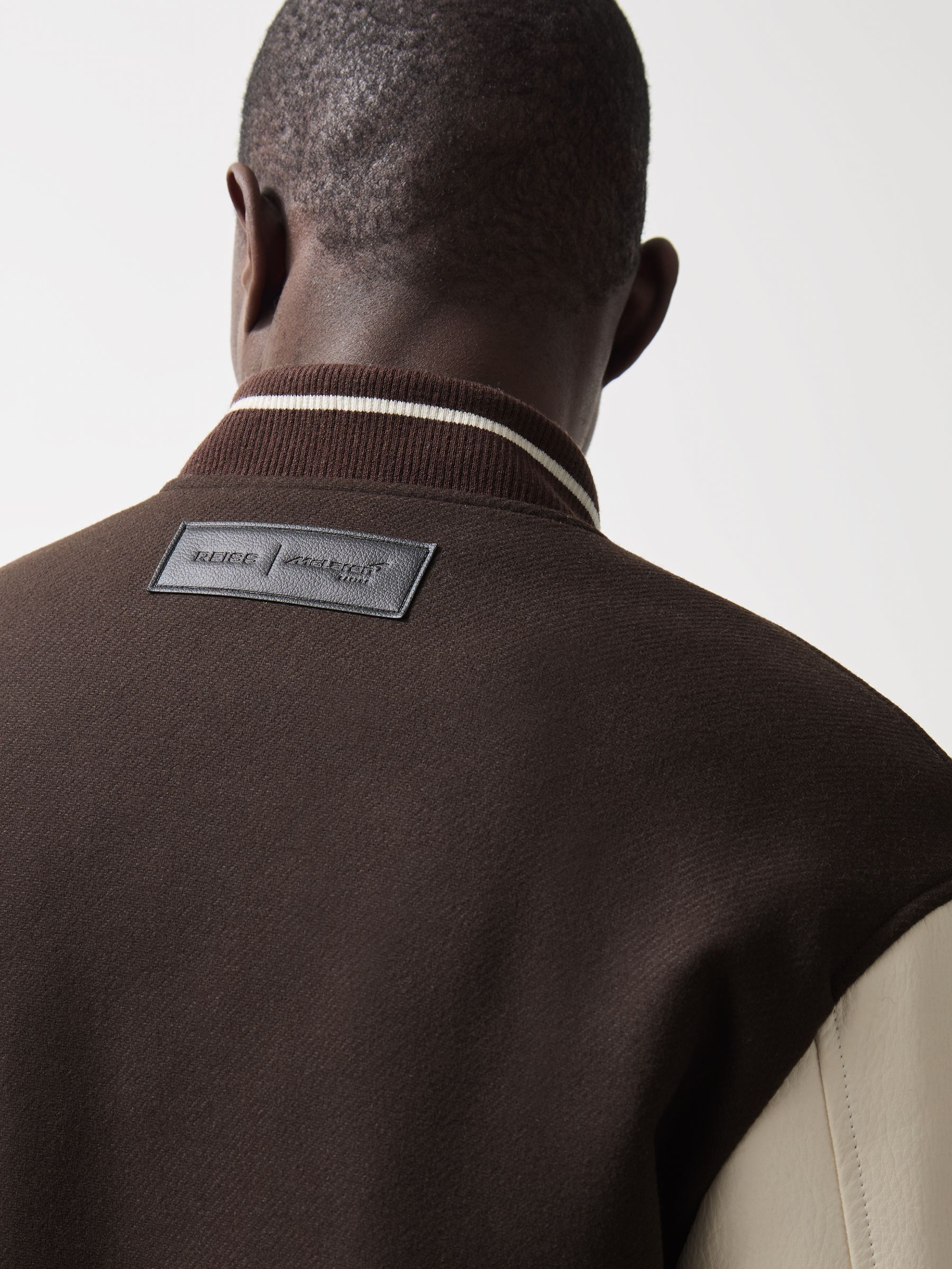 McLaren F1 Team Bomber Jacket in Brown/Ivory/White