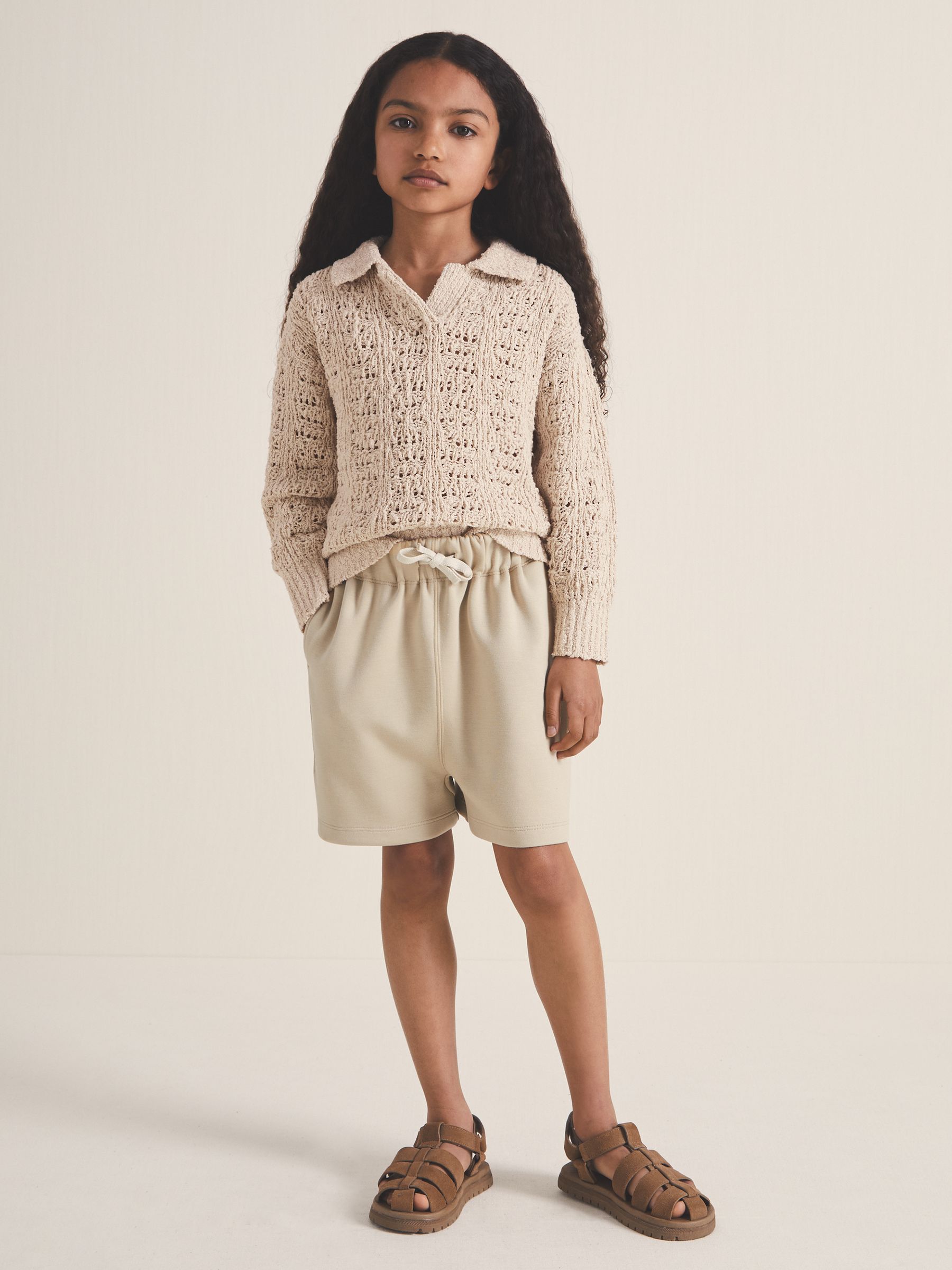 9-13 yrs Reiss | 100 Ciels Bouclé Jumper in Neutral