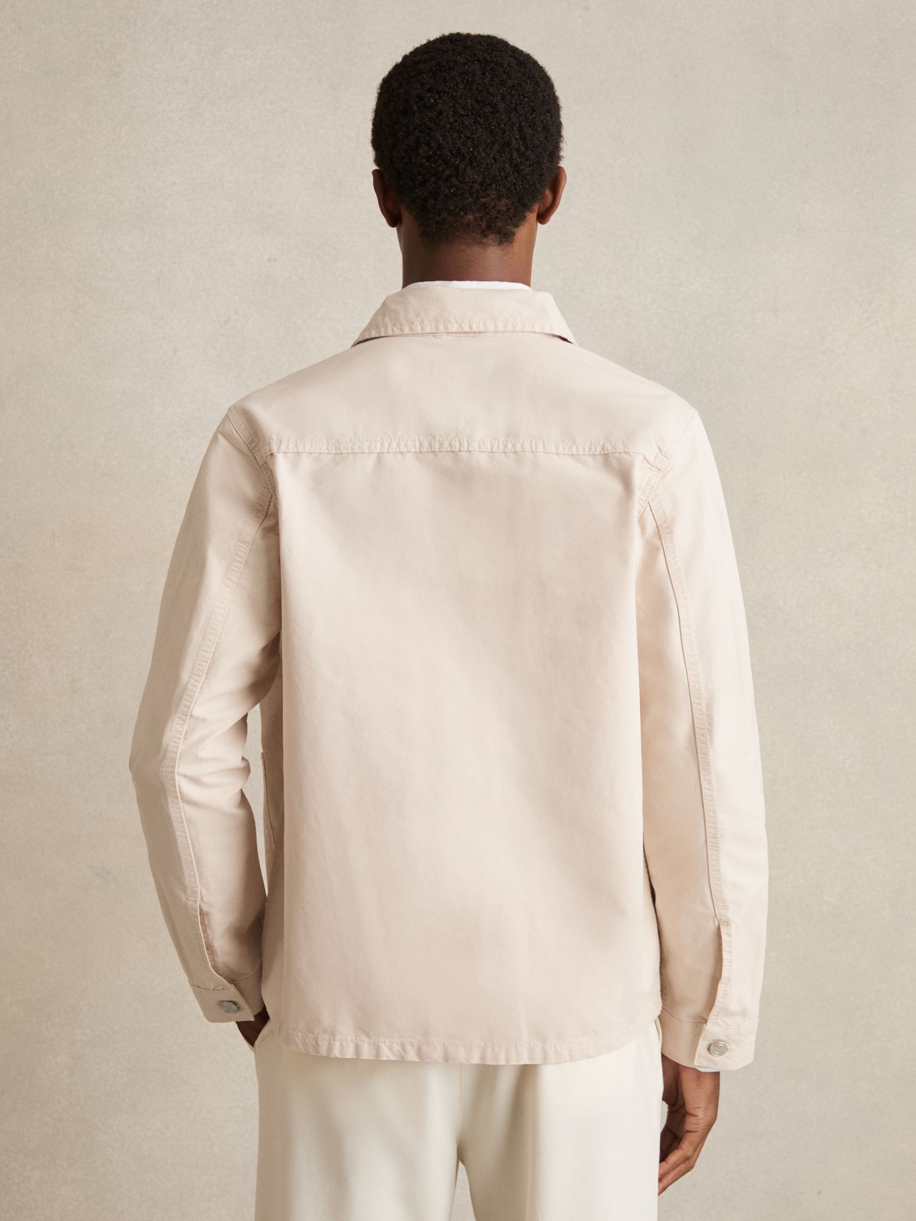 Cotton Worker Jacket in Stone