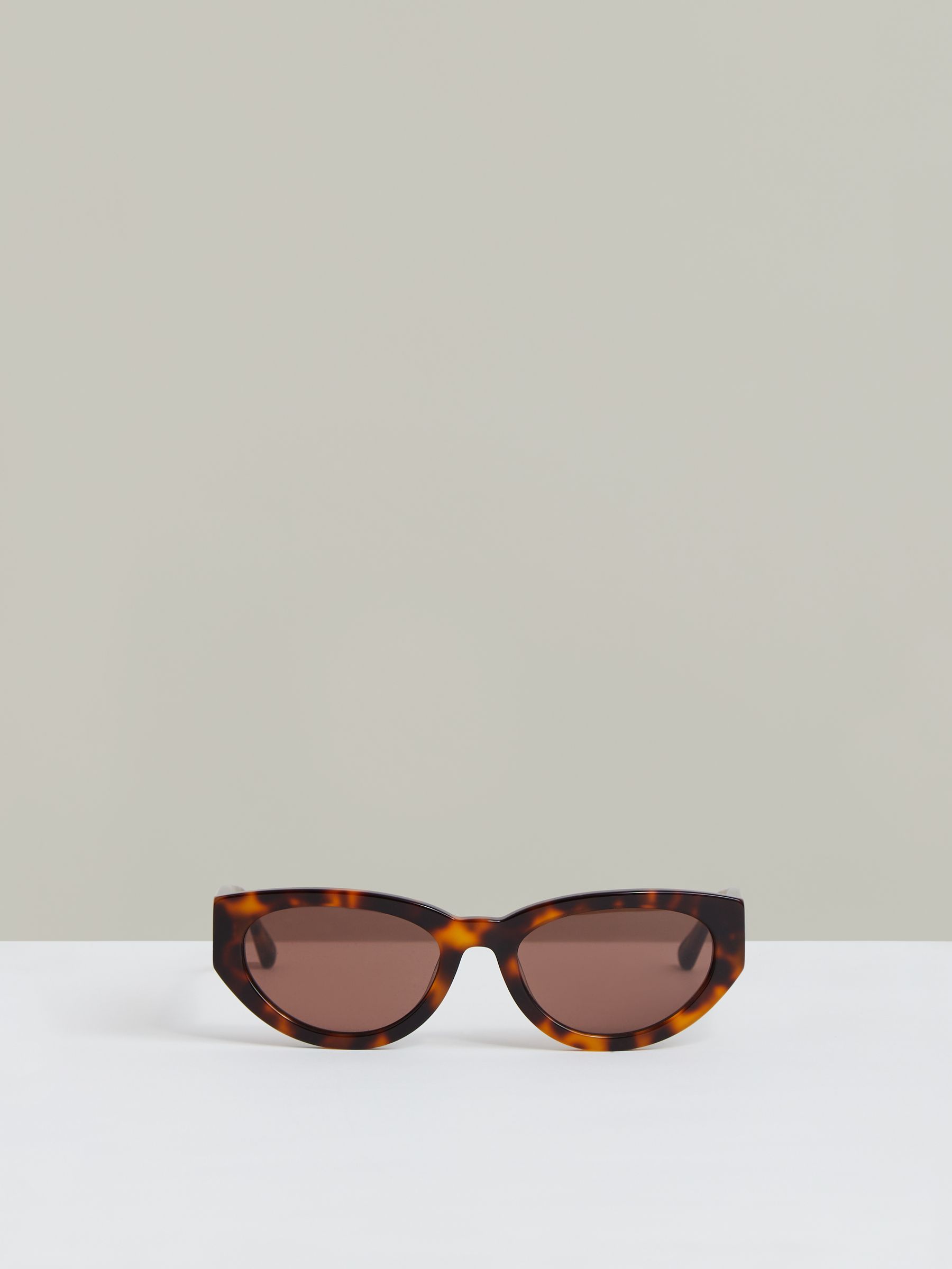 MESSYWEEKEND Oval Frame Sunglasses in Brown