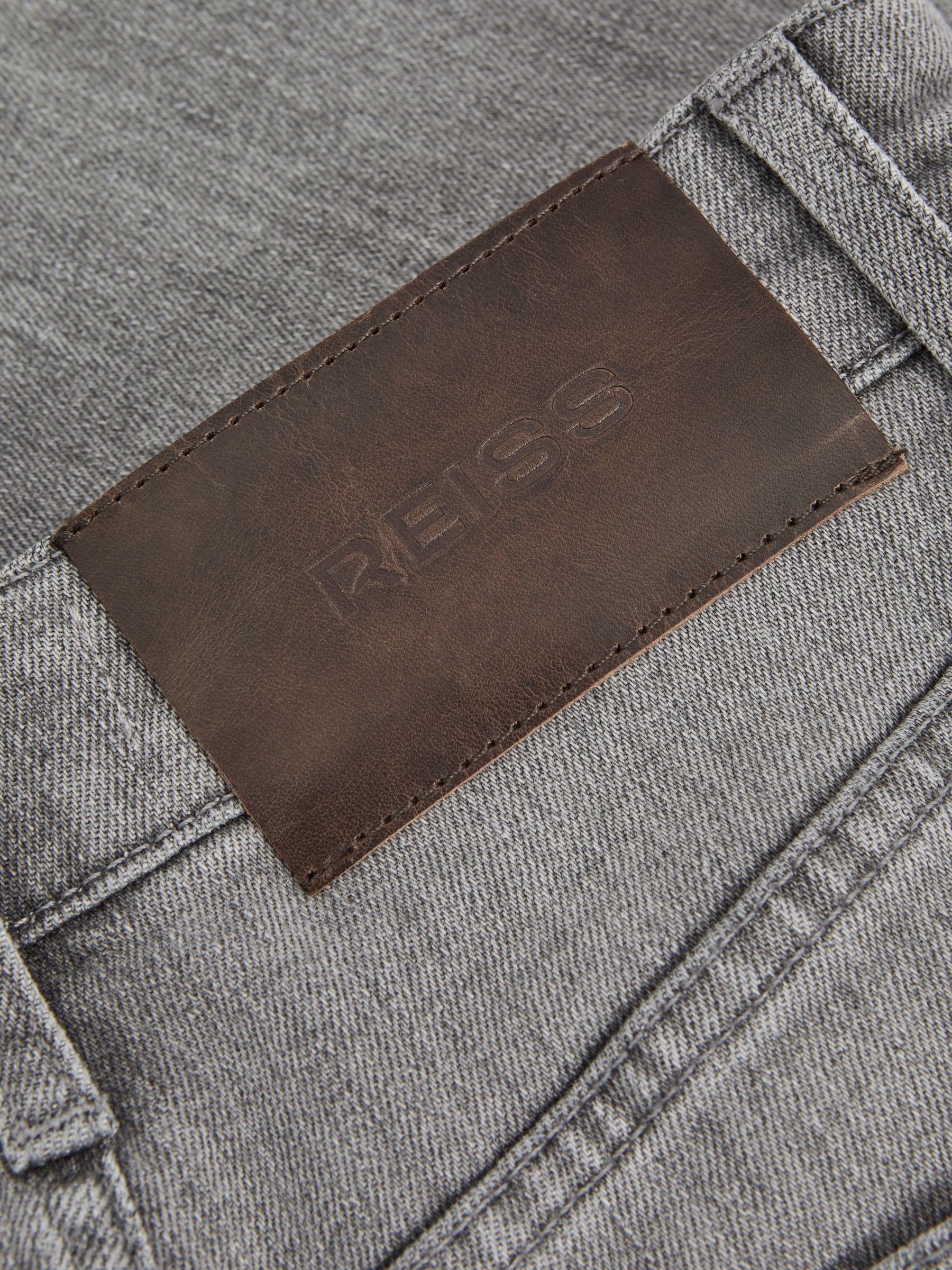 Wide Leg Jeans in Washed Grey