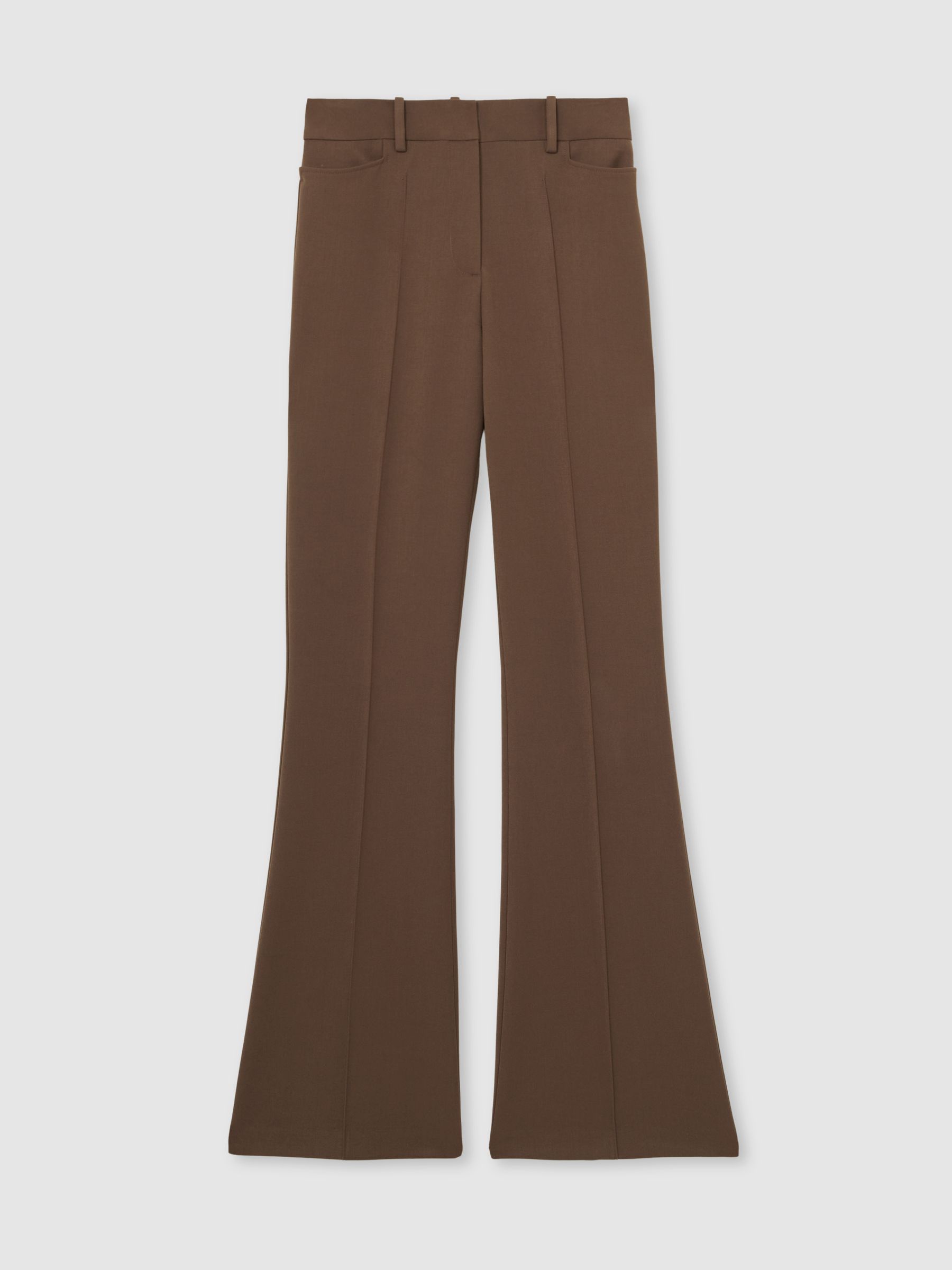 Petite Flared Suit Trousers in Mink Neutral