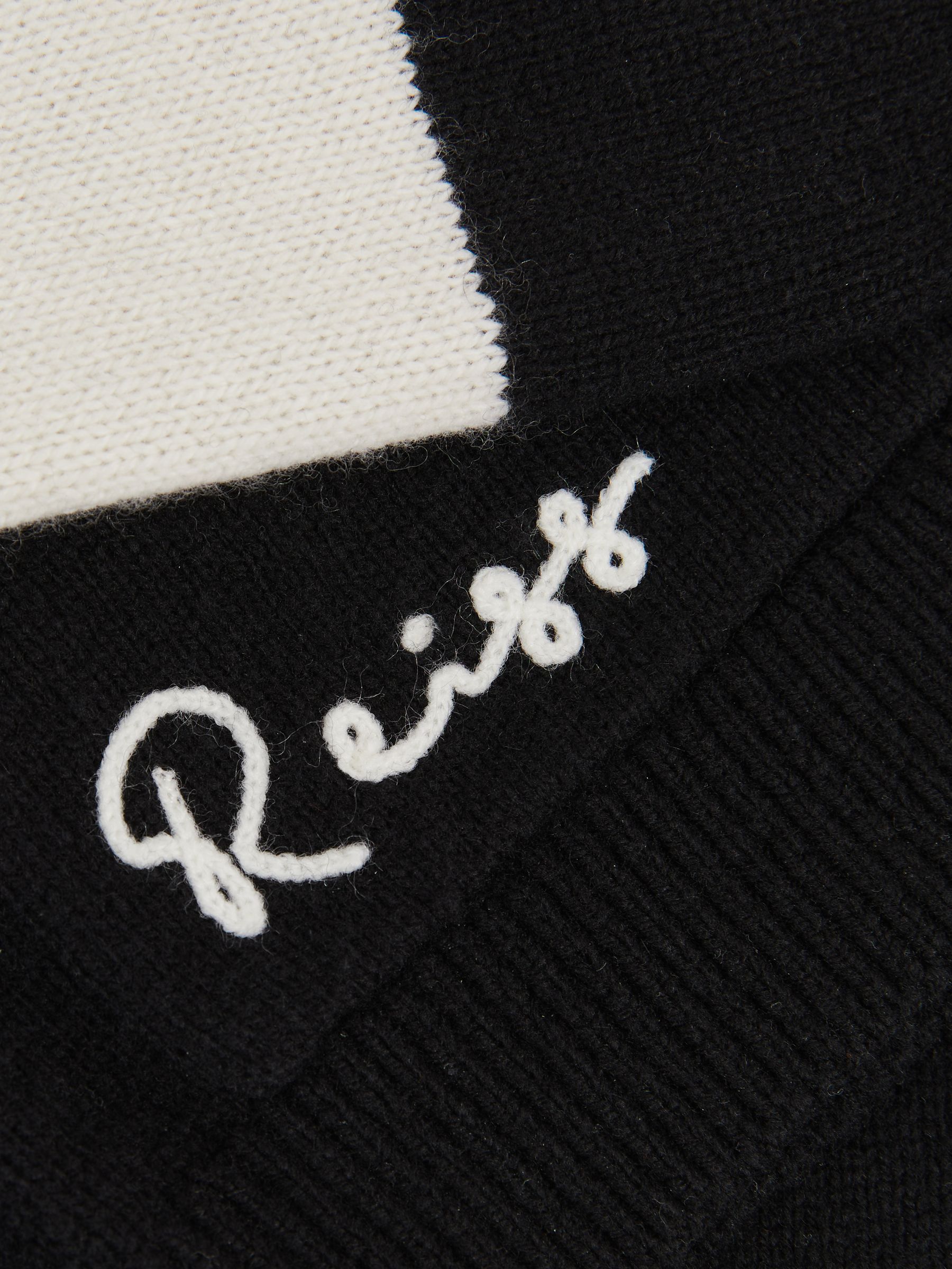 3-9 yrs Unisex Fit McLaren F1 Team Varsity Wool-Cashmere Cardigan in Black