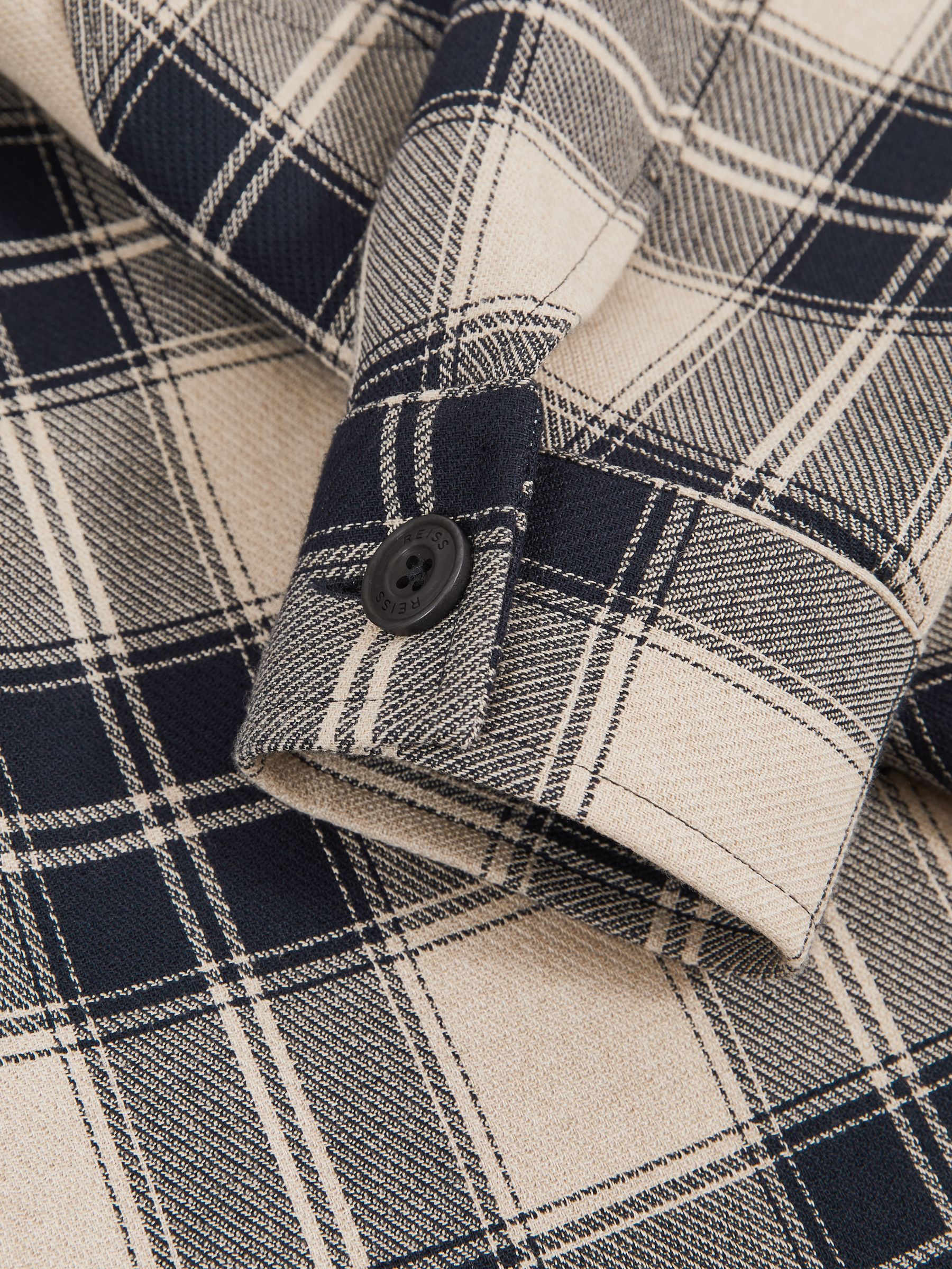 McLaren F1 Team Check Logo Overshirt in Navy/Off White