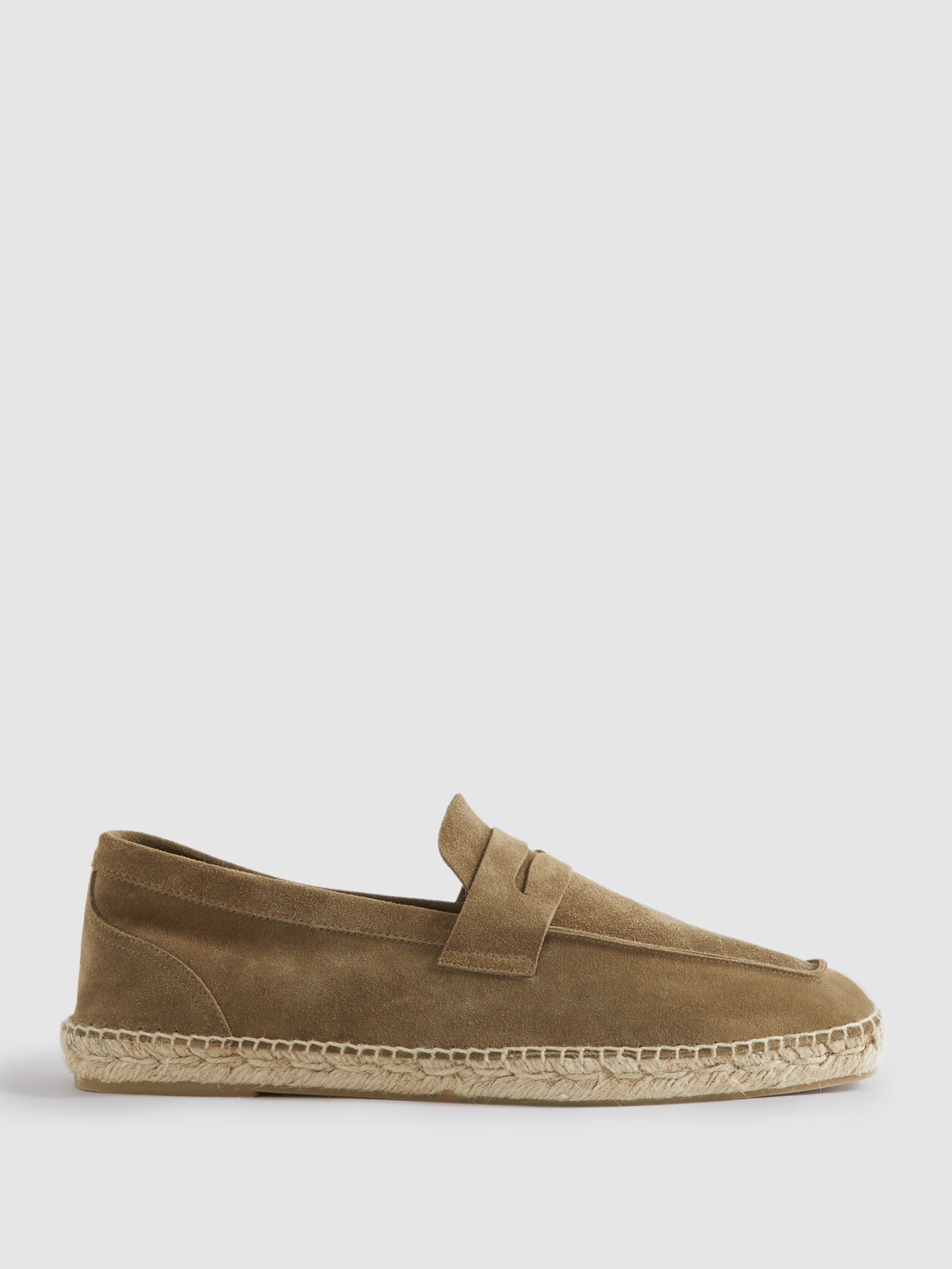 Suede Espadrilles in Stone