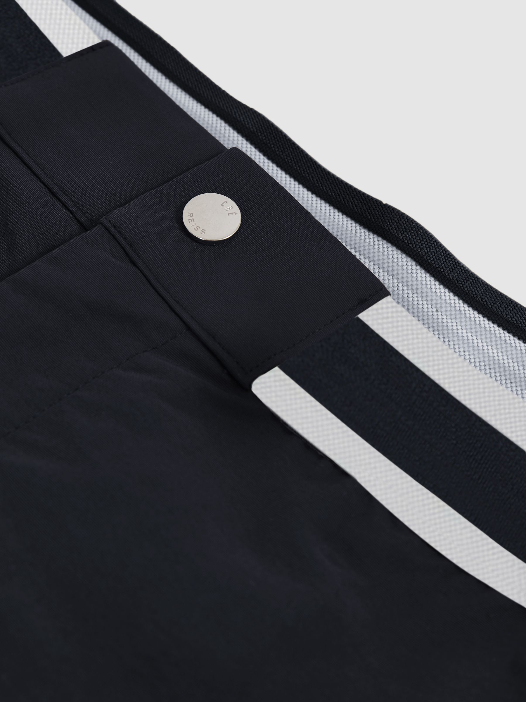 Reiss | Ché Stripe-Trim Swim Shorts in Navy