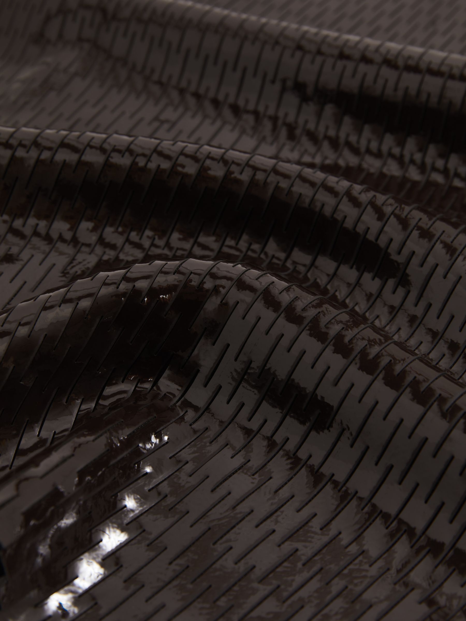 Atelier Laser-Cut Pencil Skirt in Chocolate