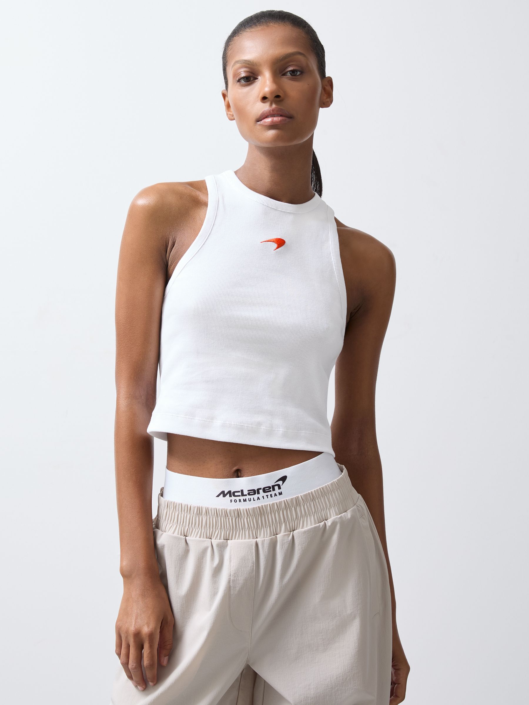 Cotton Logo Vest in White