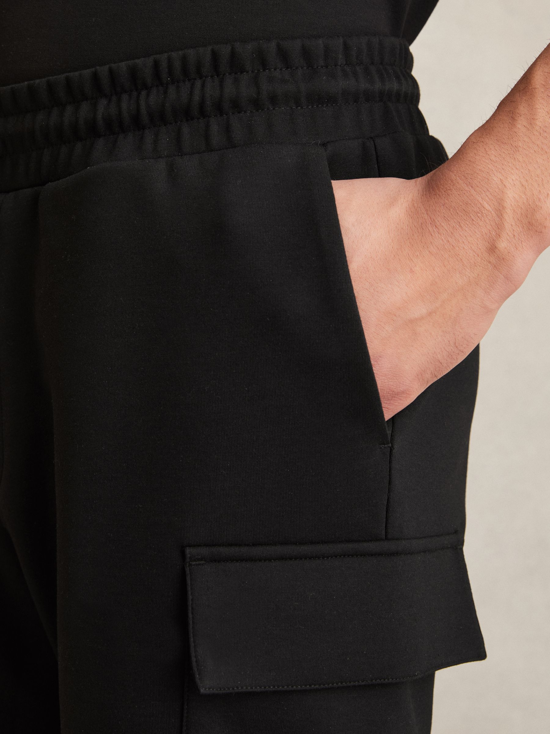 Interlock Cargo Shorts in Black