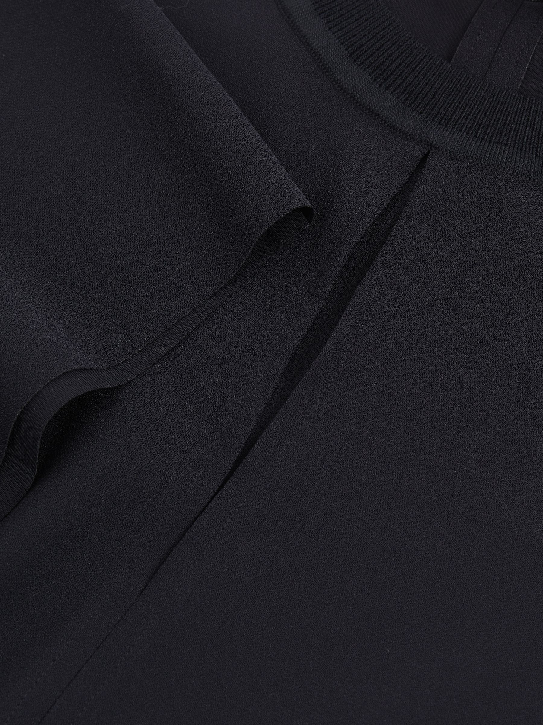 Draped Sleeve Top in Navy