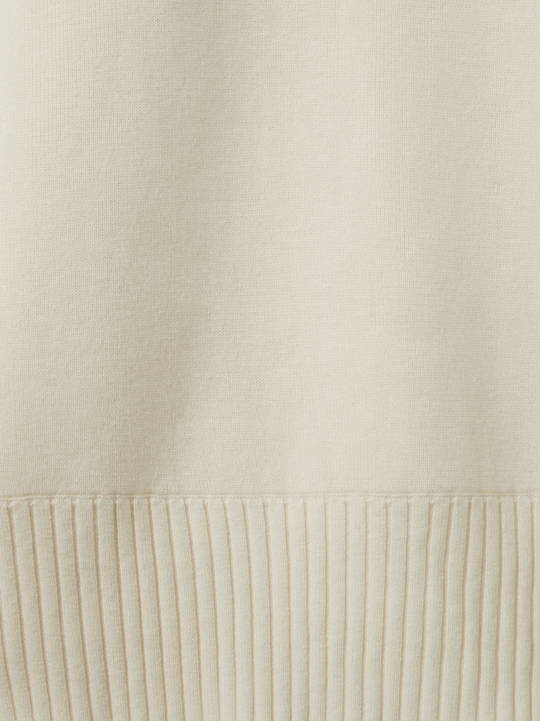 Florere Wool Blend Boxy Blouson Sleeve Jumper in Vanilla