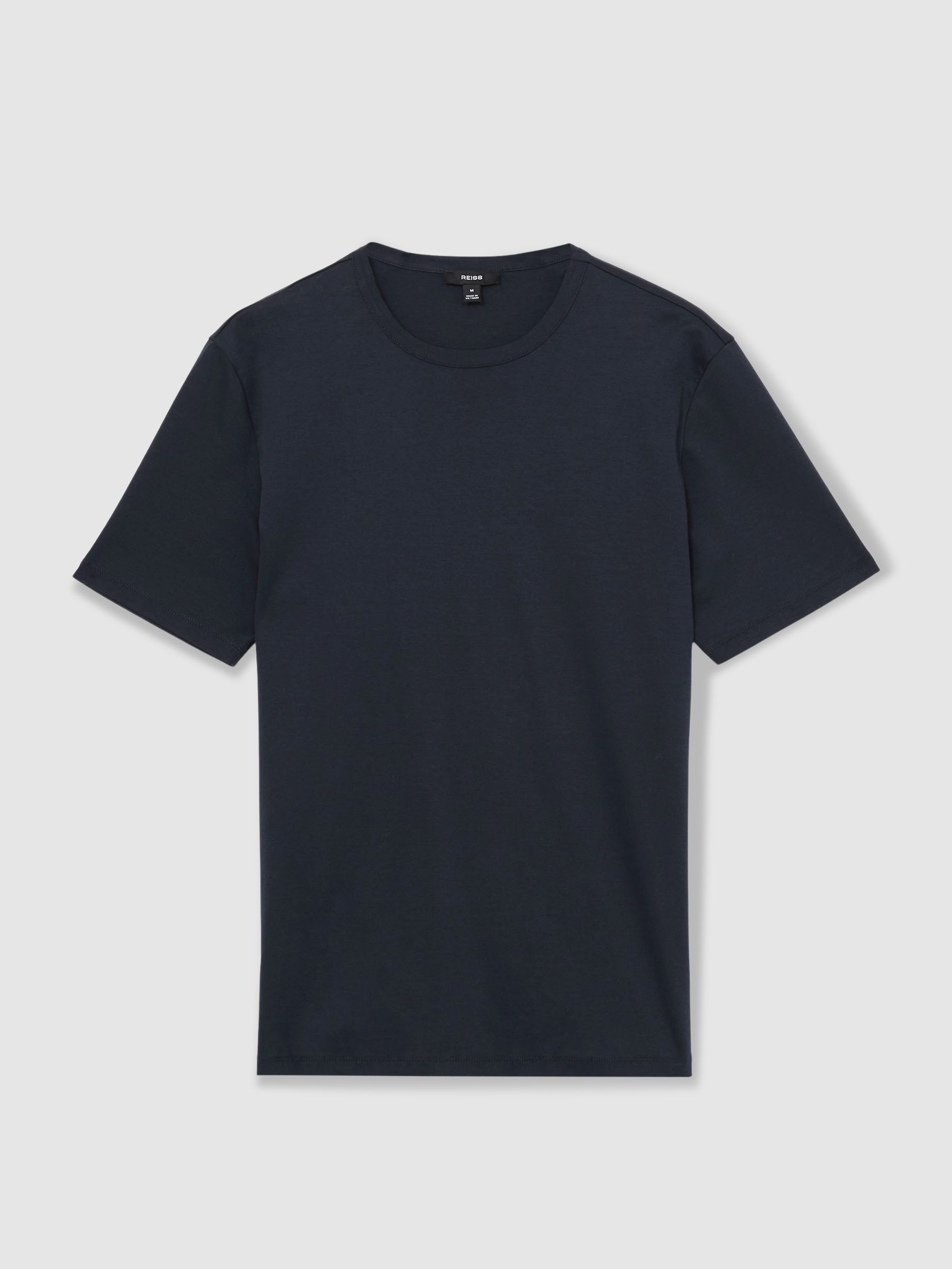 Airwater-Cotton Crew-Neck T-Shirt in Navy