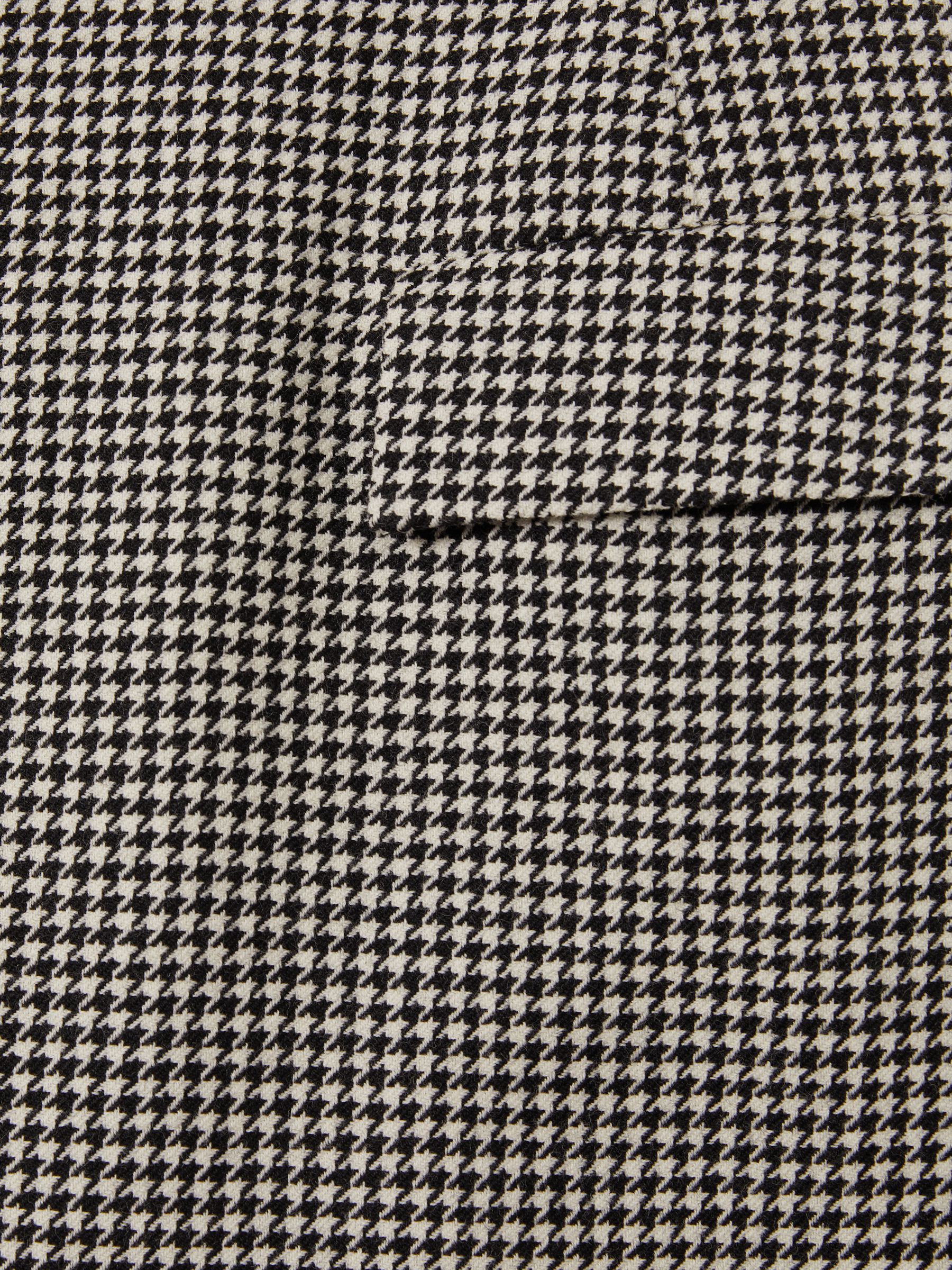 Minnie Black/White Wool Dogtooth Mini Skirt