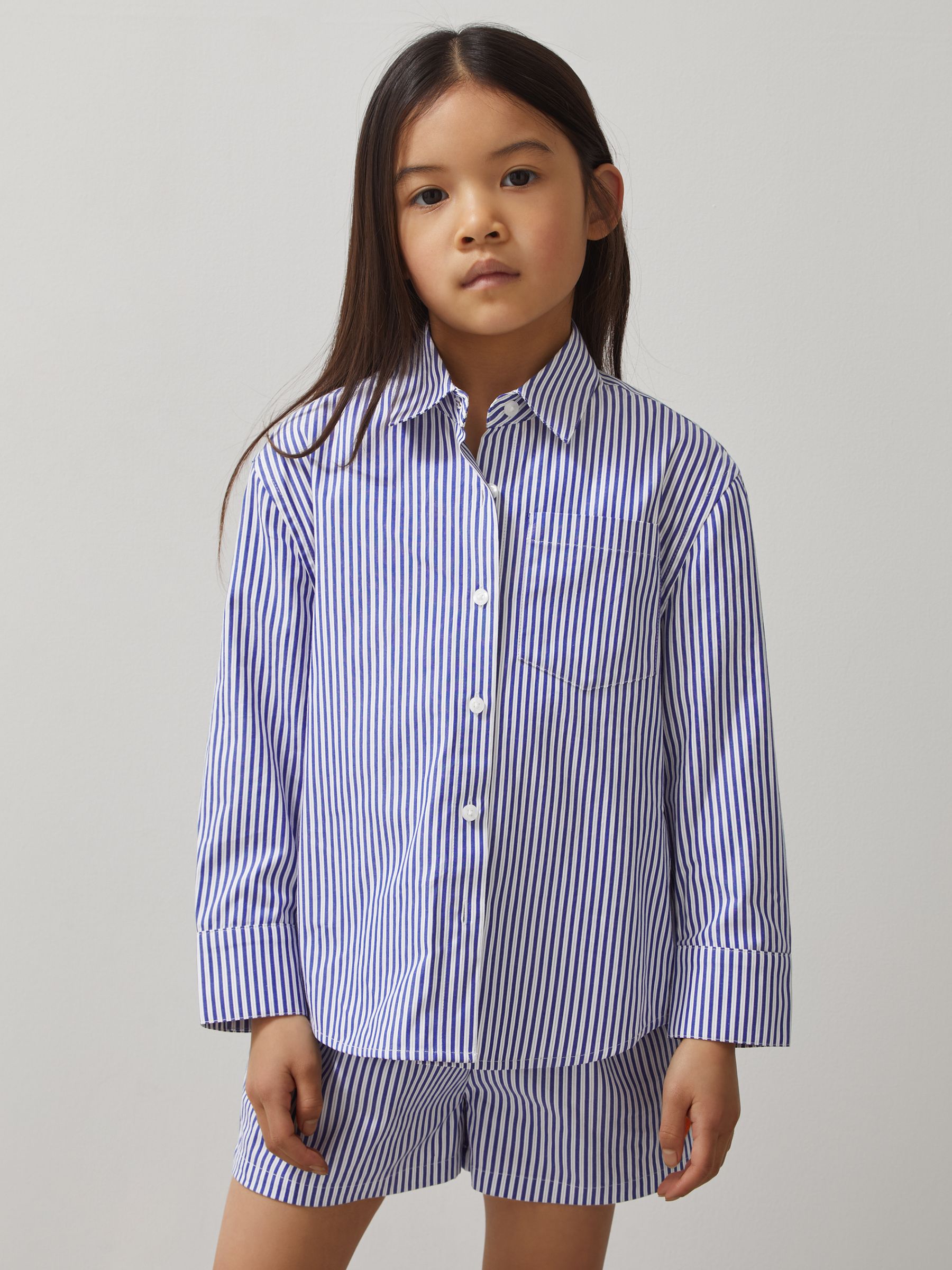 9-13 yrs McLaren F1 Team Cotton Stripe Shirt in Blue/White