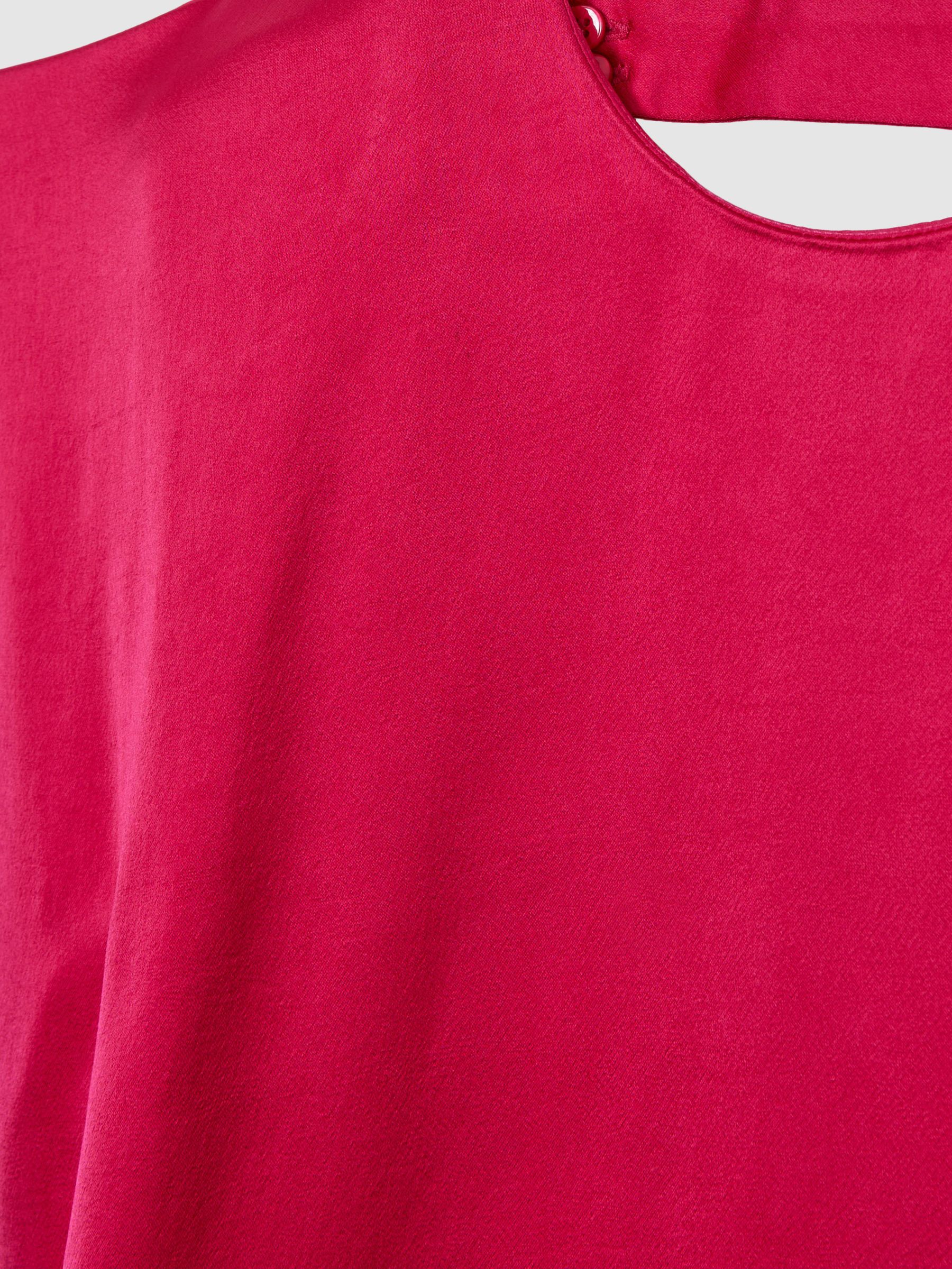 Satin Sleeveless Tunic Dress in Pink