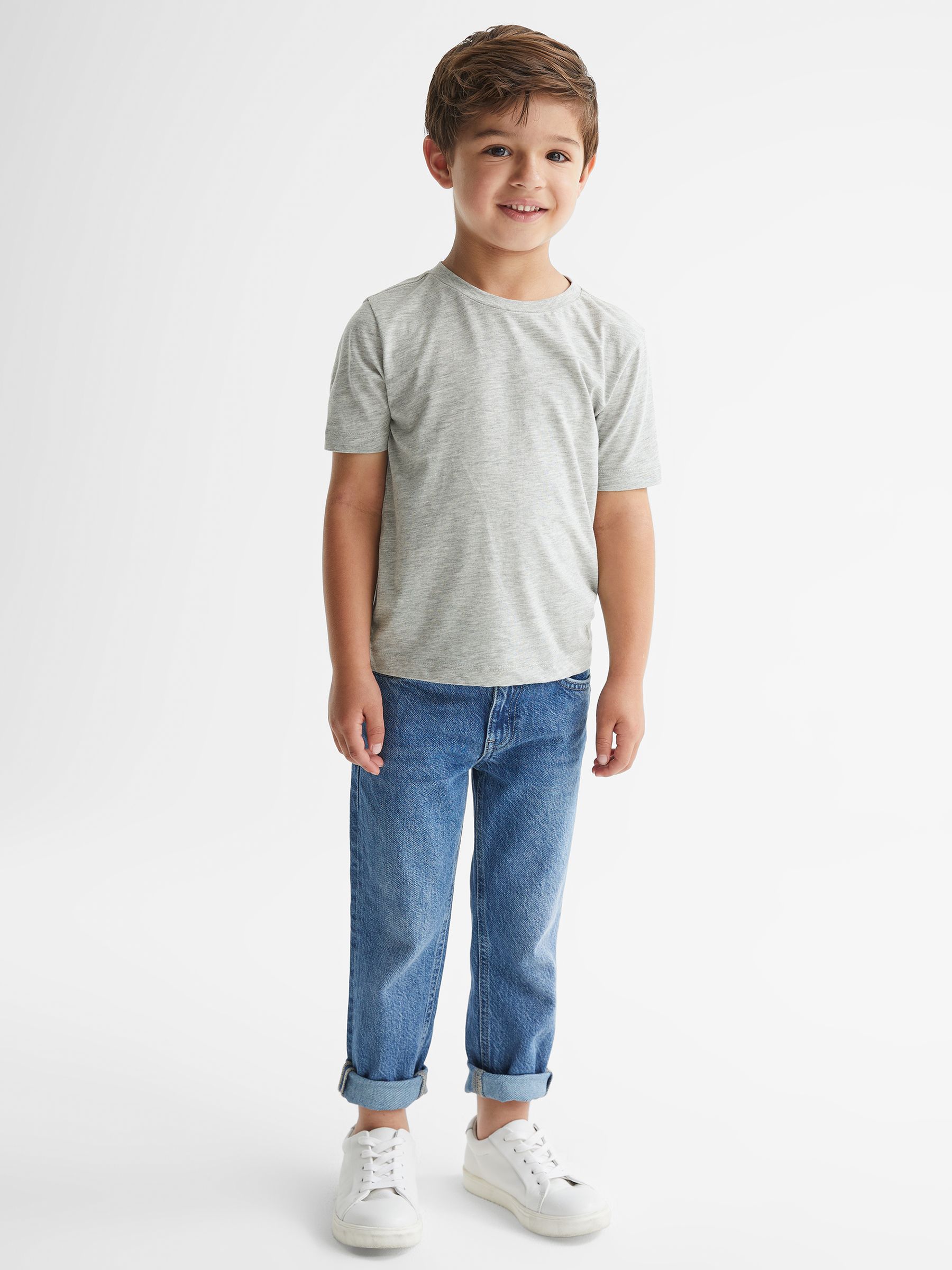 3-9 yrs Three Pack Of Crew Neck T-Shirts in Multi