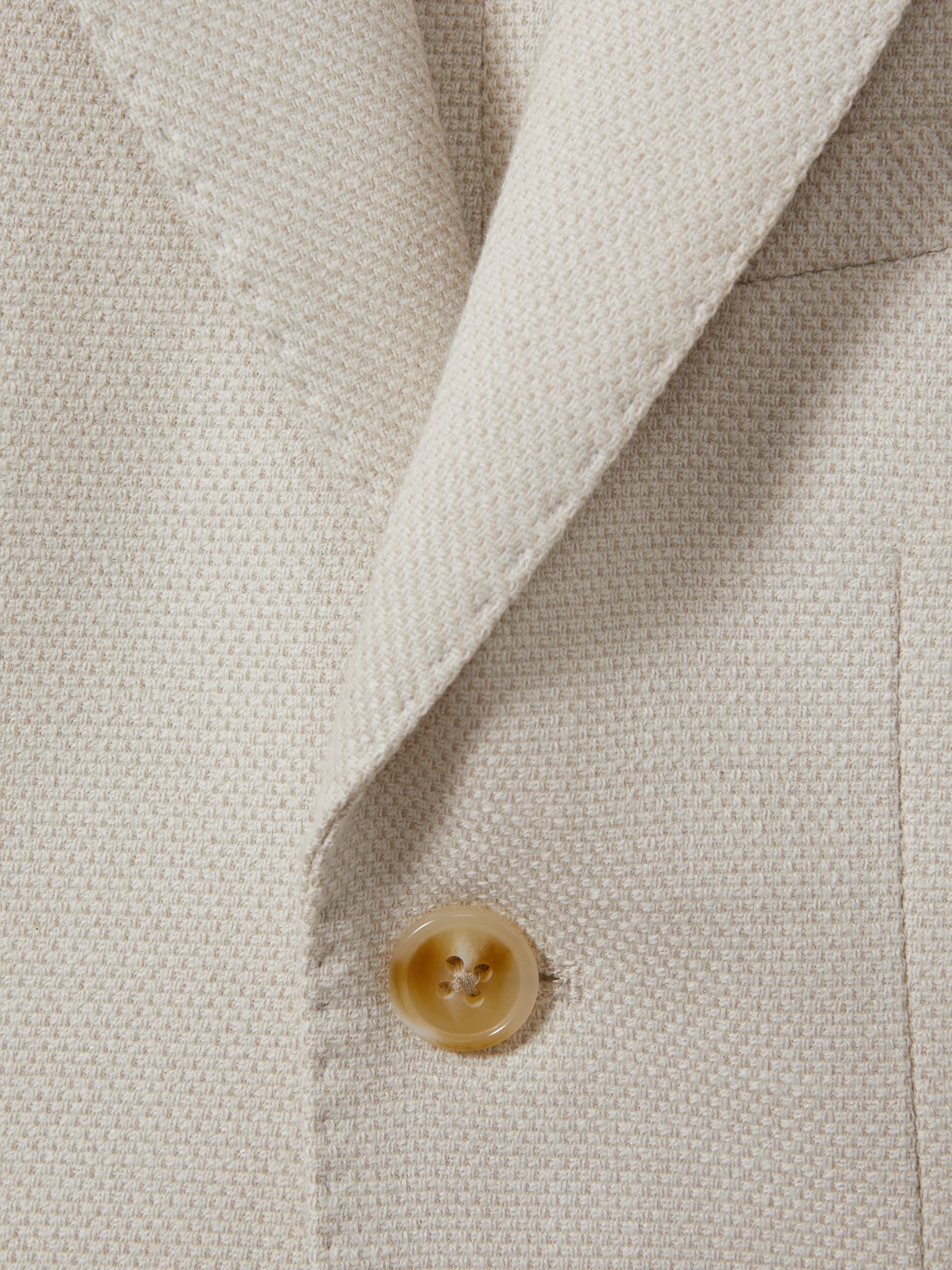 3-9 yrs Slub Check Single Breasted Blazer in Stone