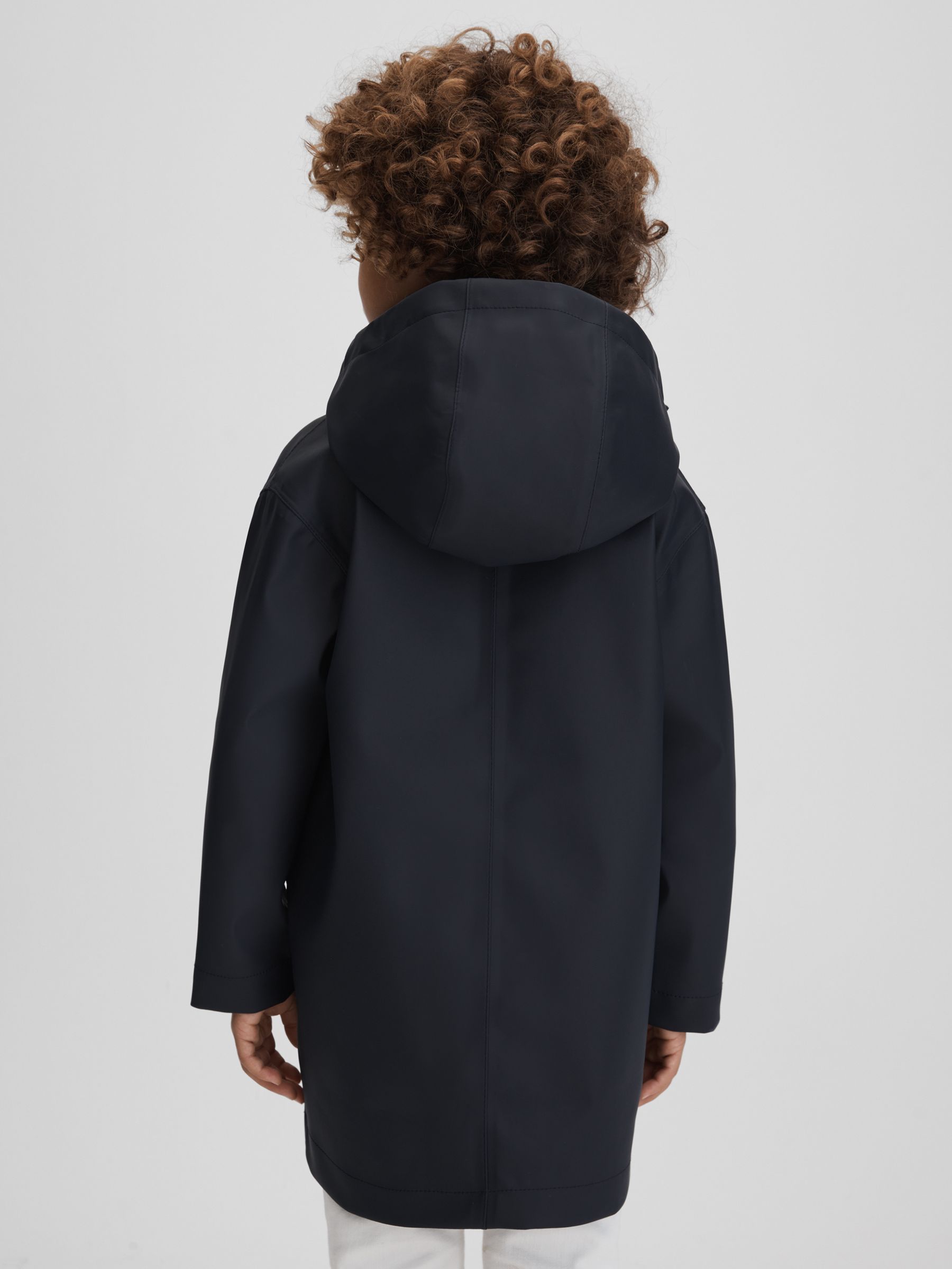 13-14 yrs Water Repellent Hooded Coat in Navy