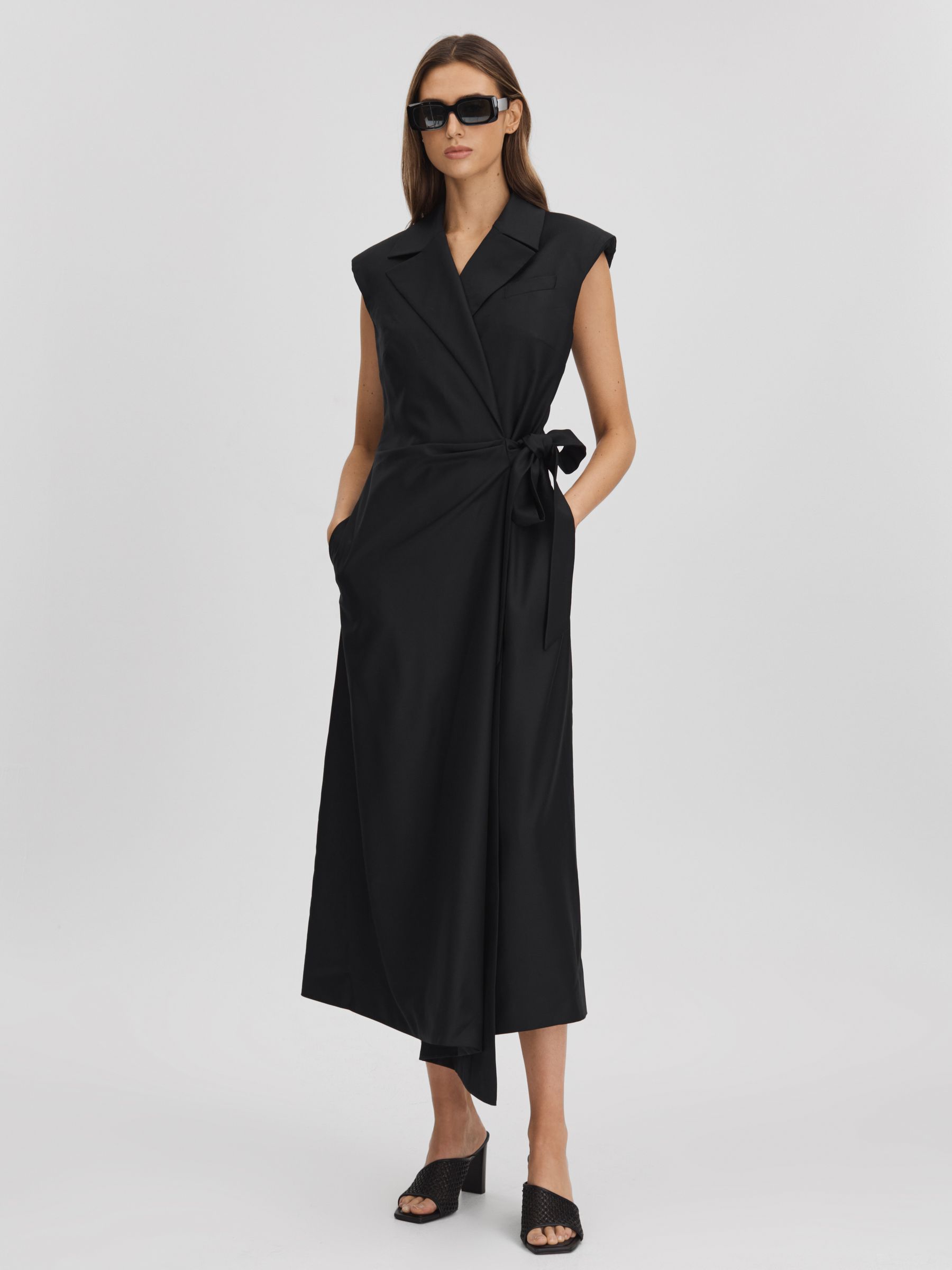 Anna Quan Wrap Front Maxi Dress in Black
