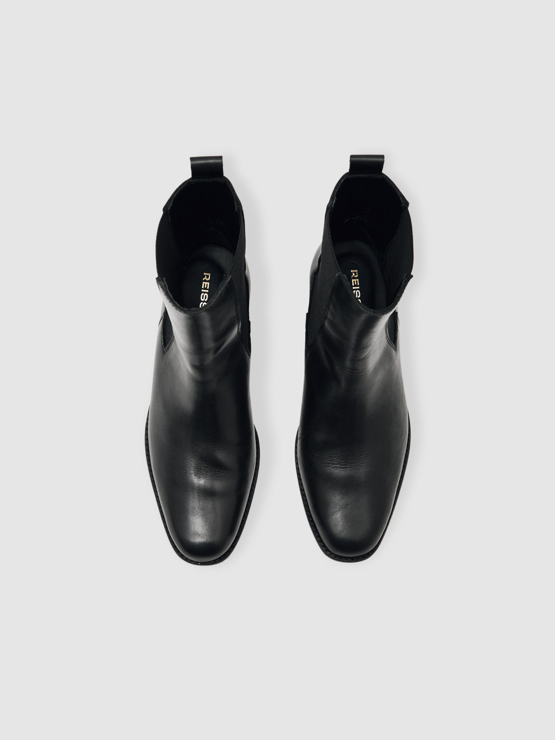 Leather Chelsea Boots in Black