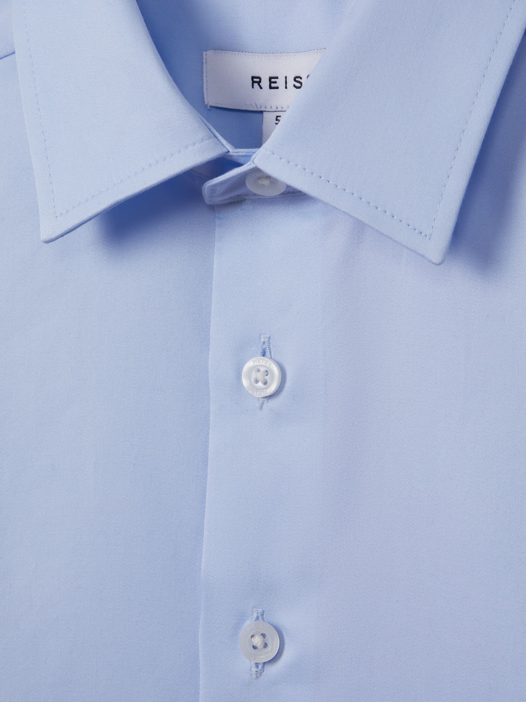 3-9 yrs Slim Fit Cotton Shirt in Soft Blue