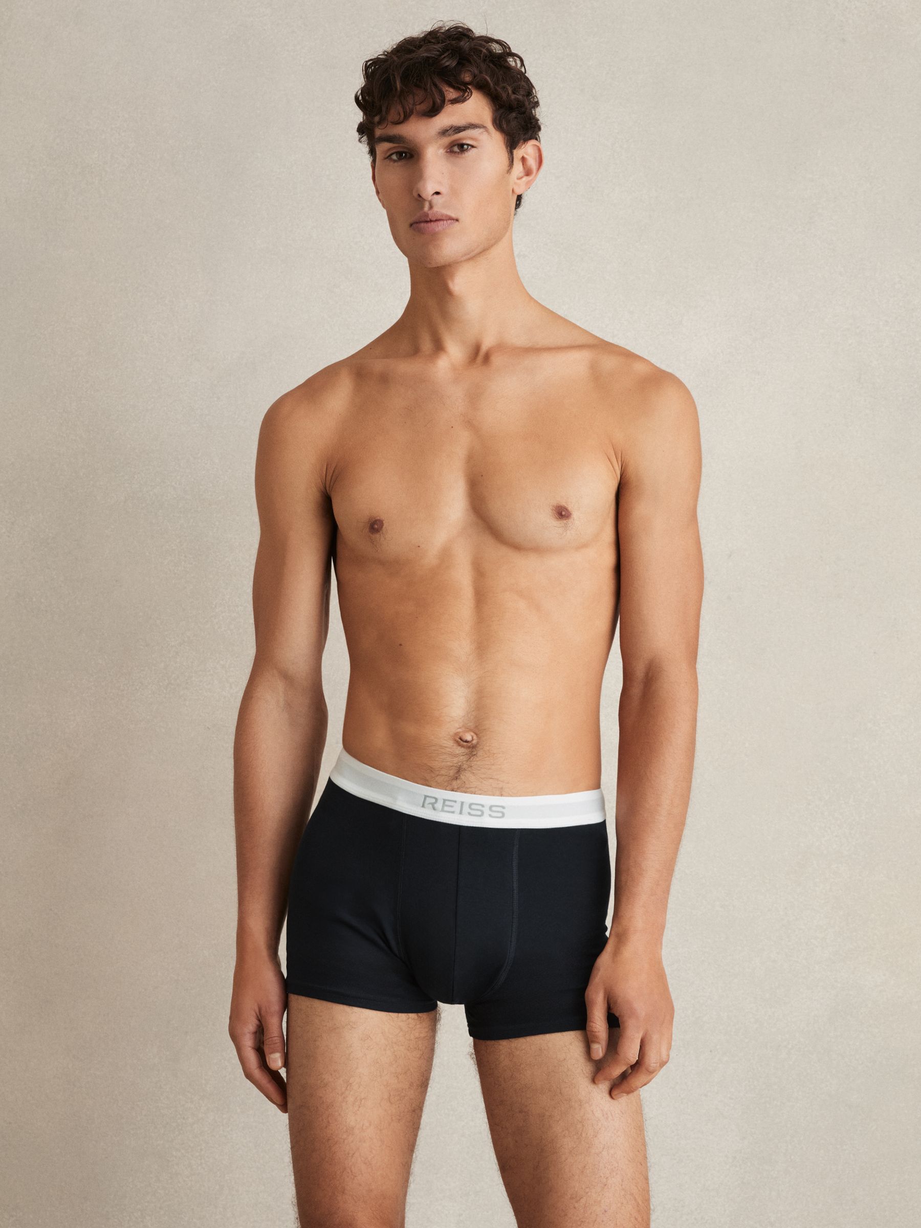 Stretch-Cotton Boxers 3 Pack in Blue Multi