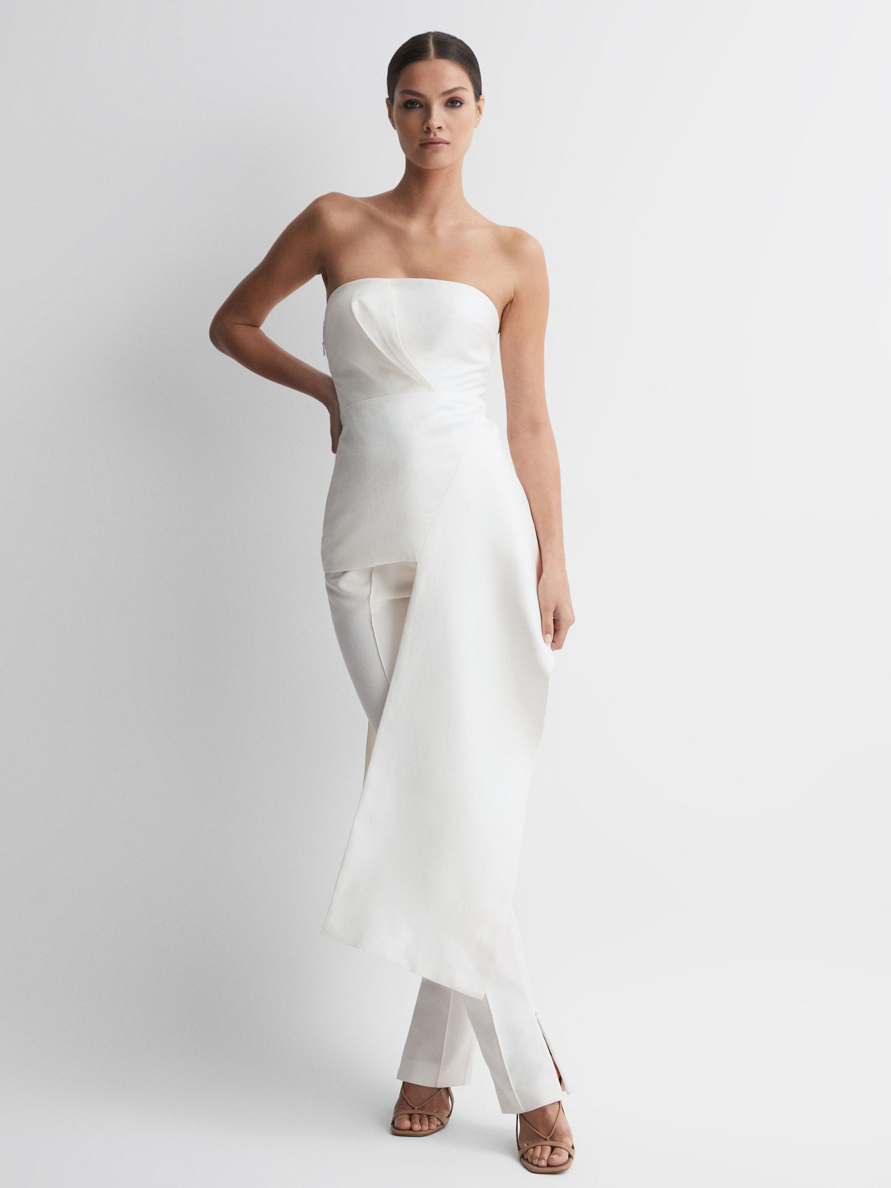 Acler Strapless Panel Top in Ivory