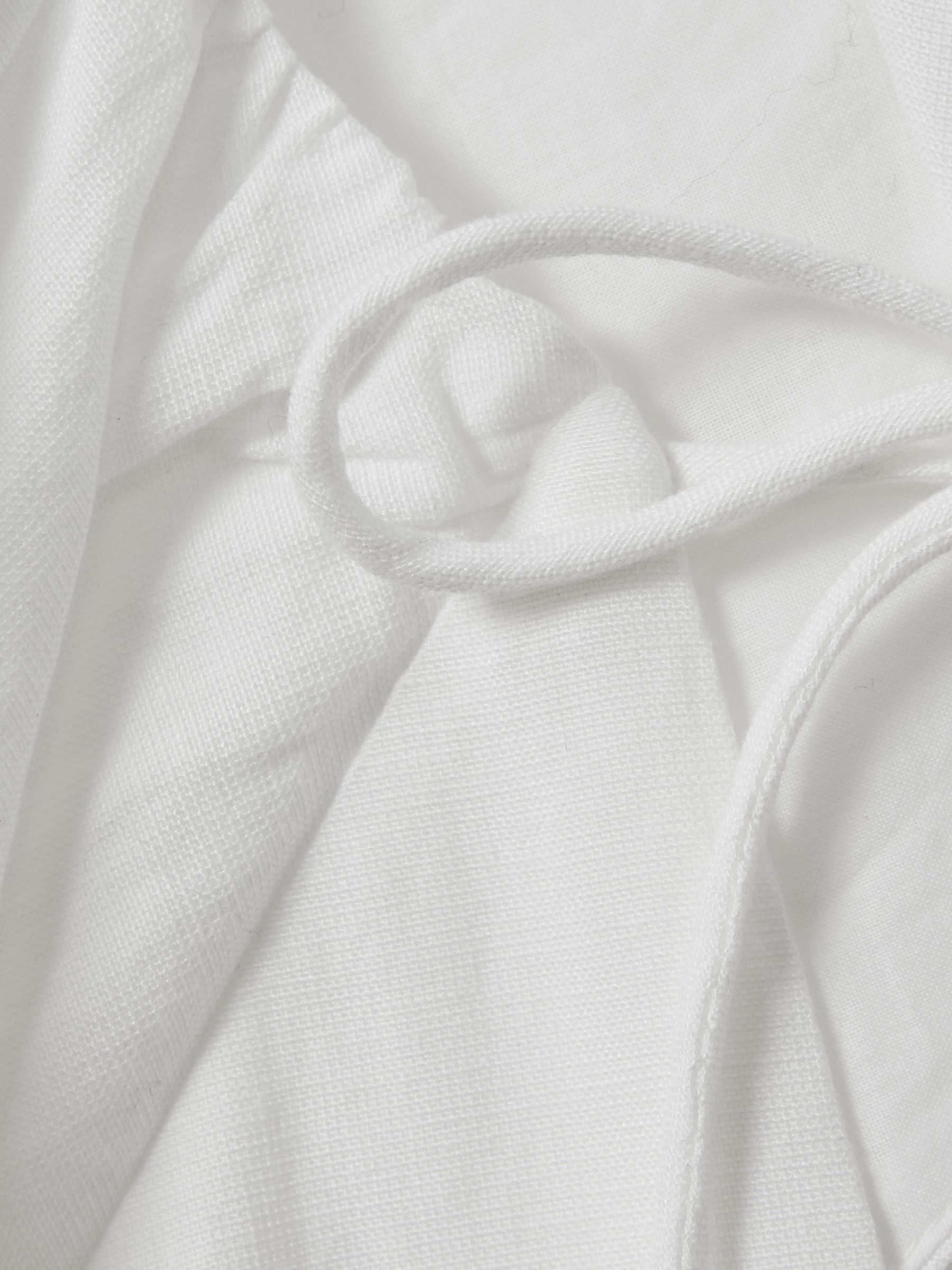 Petite Lyocell Blend Puff Sleeve Midi Dress in White