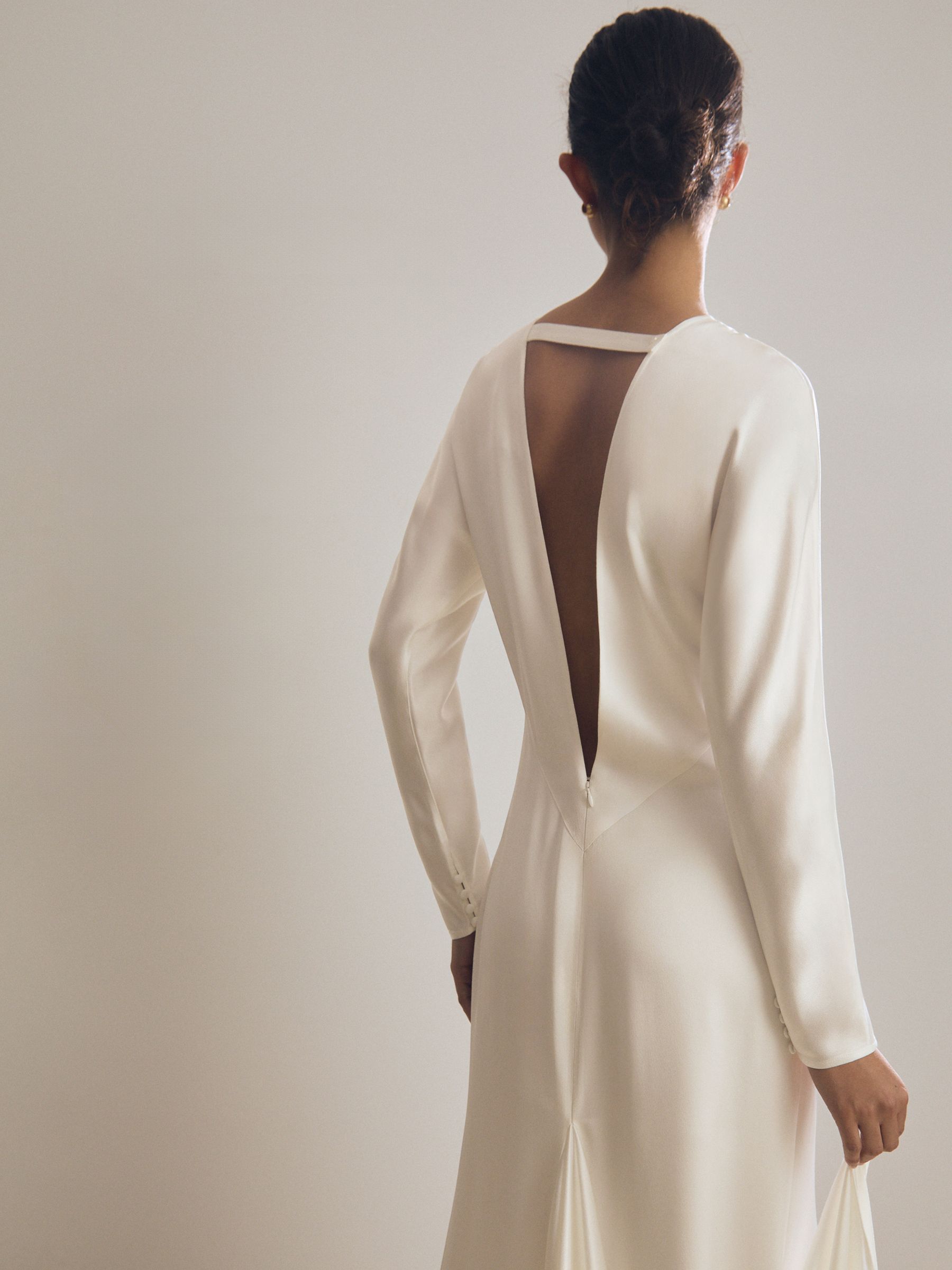 Atelier Duchess Satin Bridal Maxi Dress in White