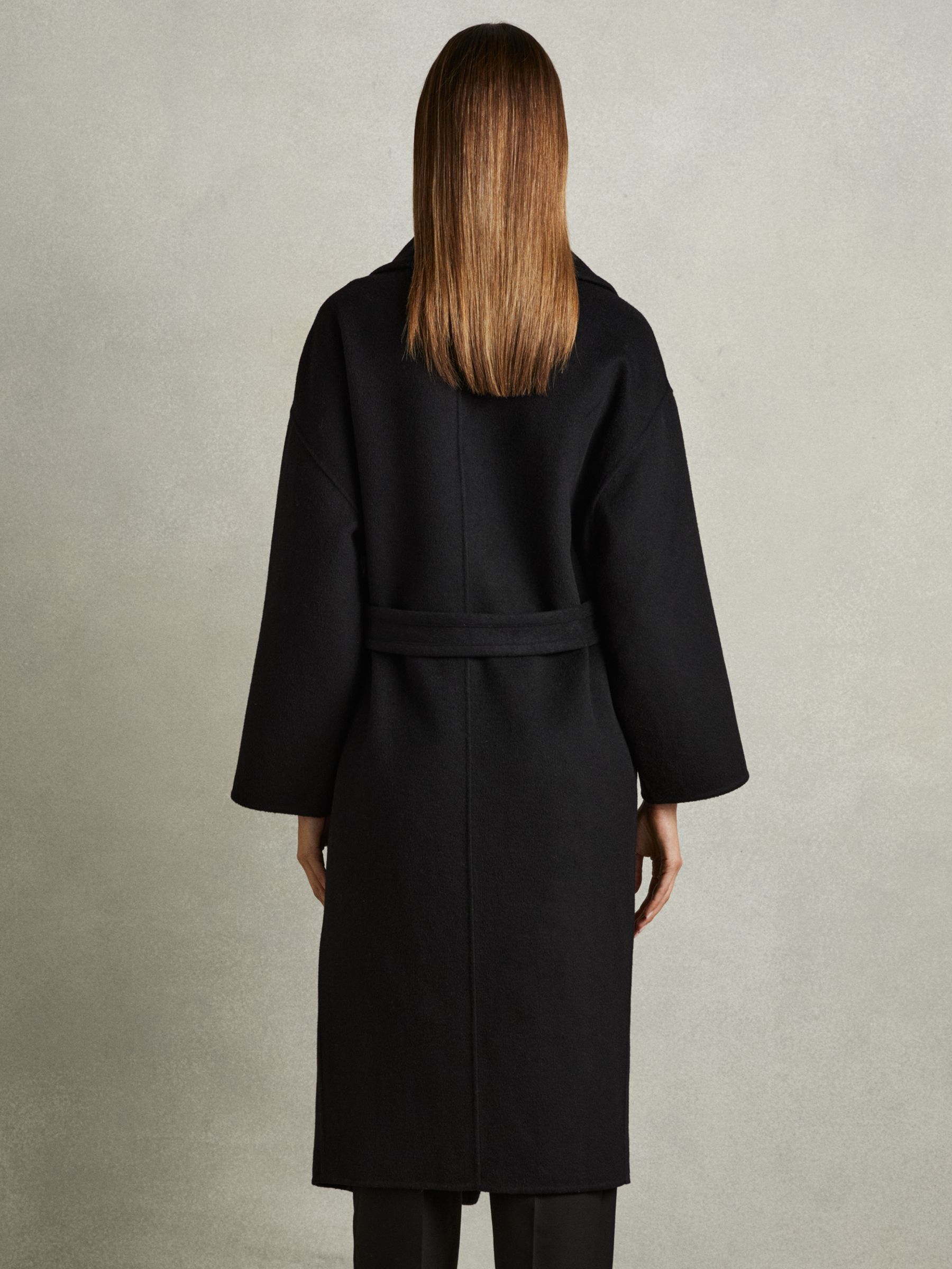 Petite Wool-Blend Blindseam Coat in Black