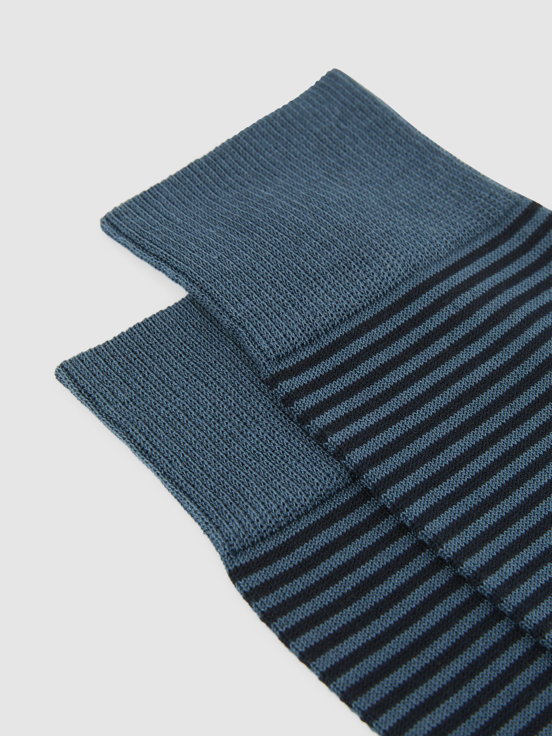 Striped Socks in Airforce Blue/ Navy