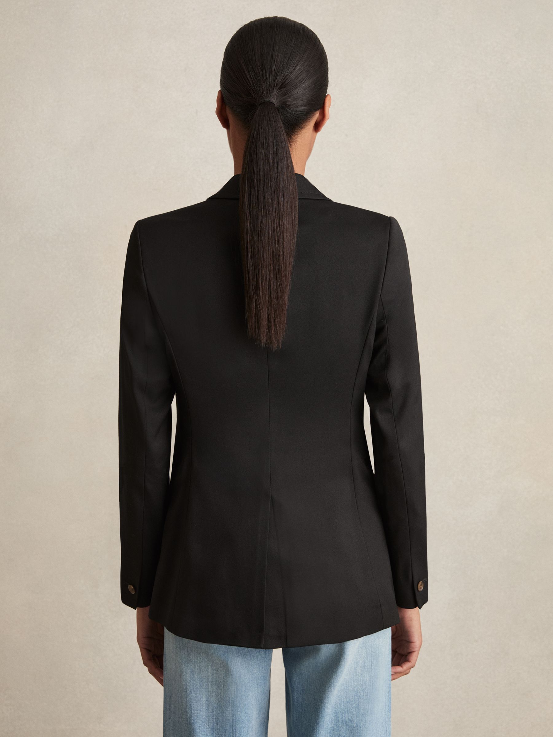 Single-Breasted Suit Jacket in Black