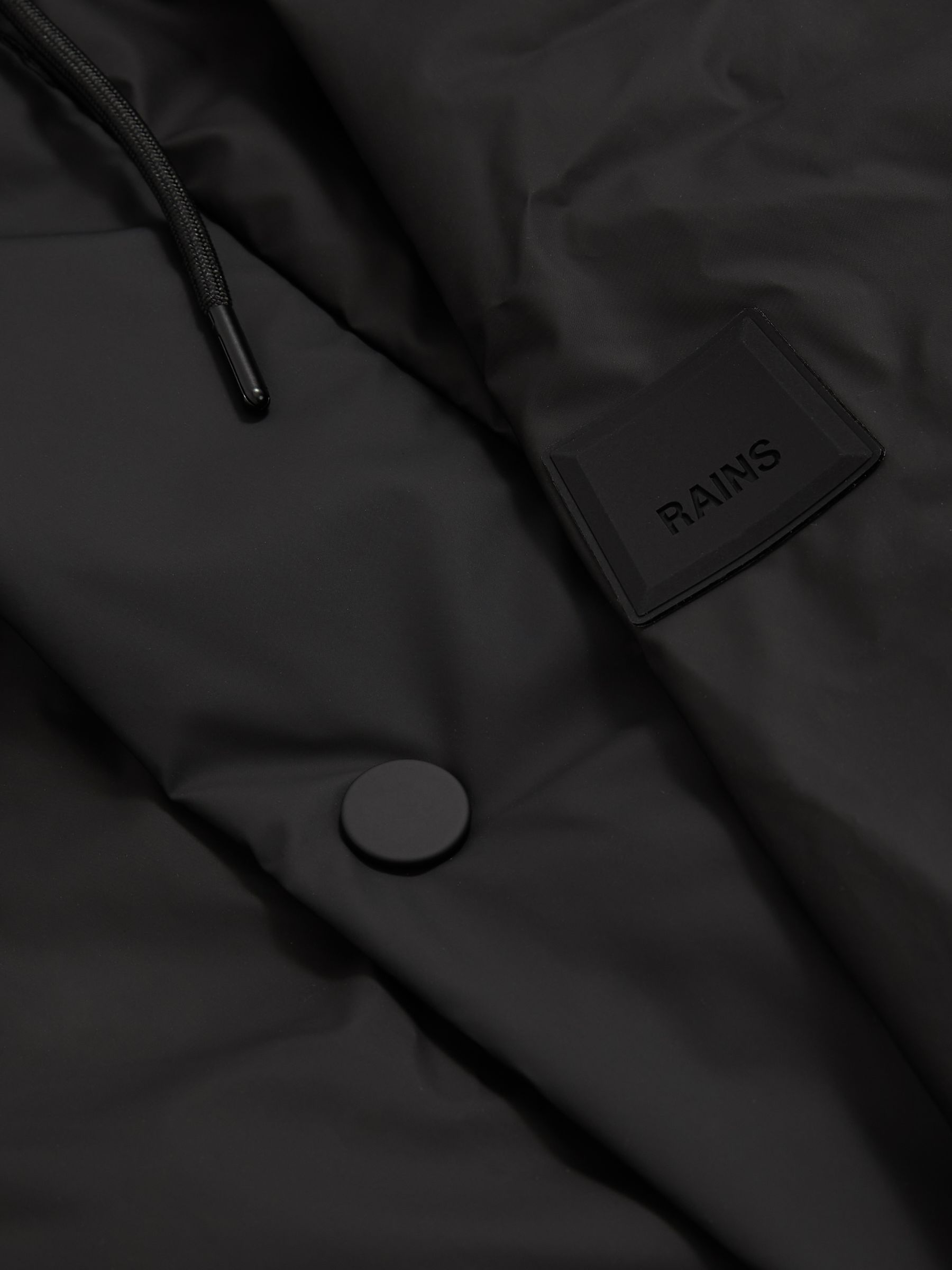 Rains Long Insulated Cargo Jacket in Black