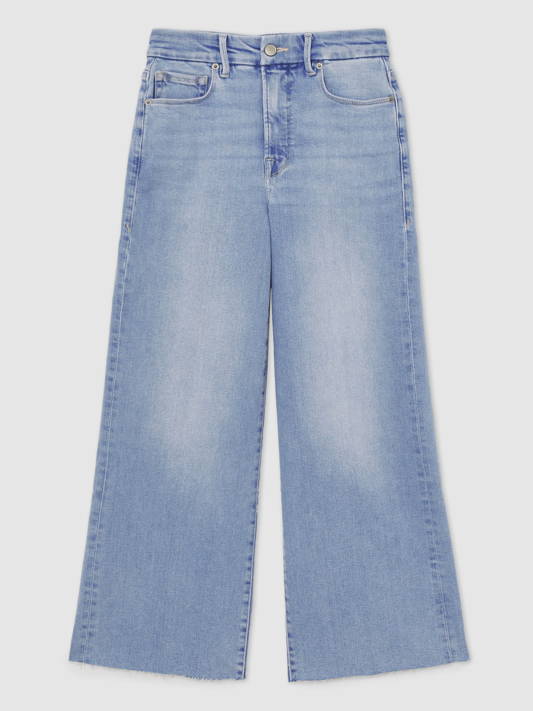 Good American Wide Compression Jeans in Indigo Blue