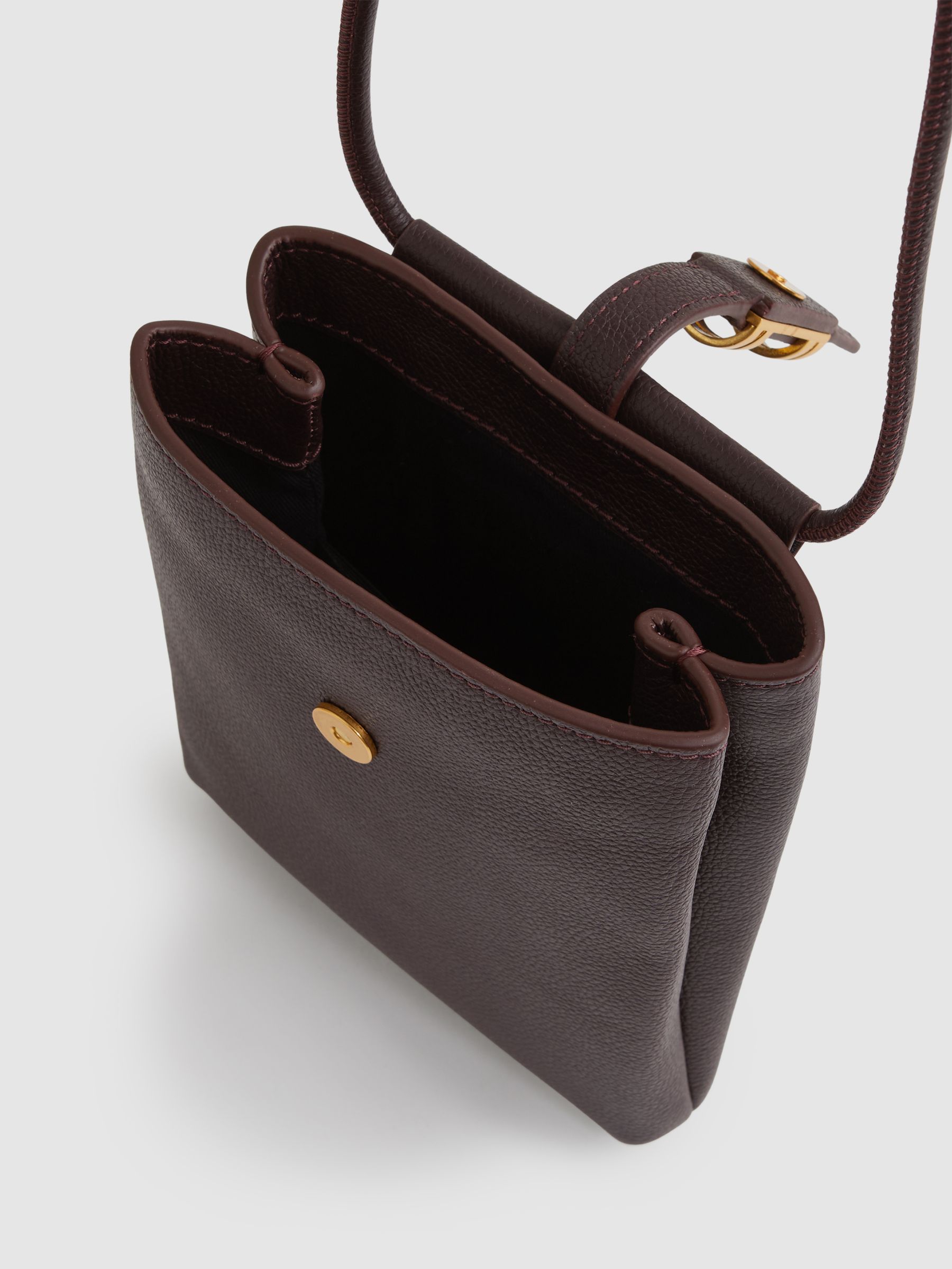 Leather Phone Holder in Oxblood