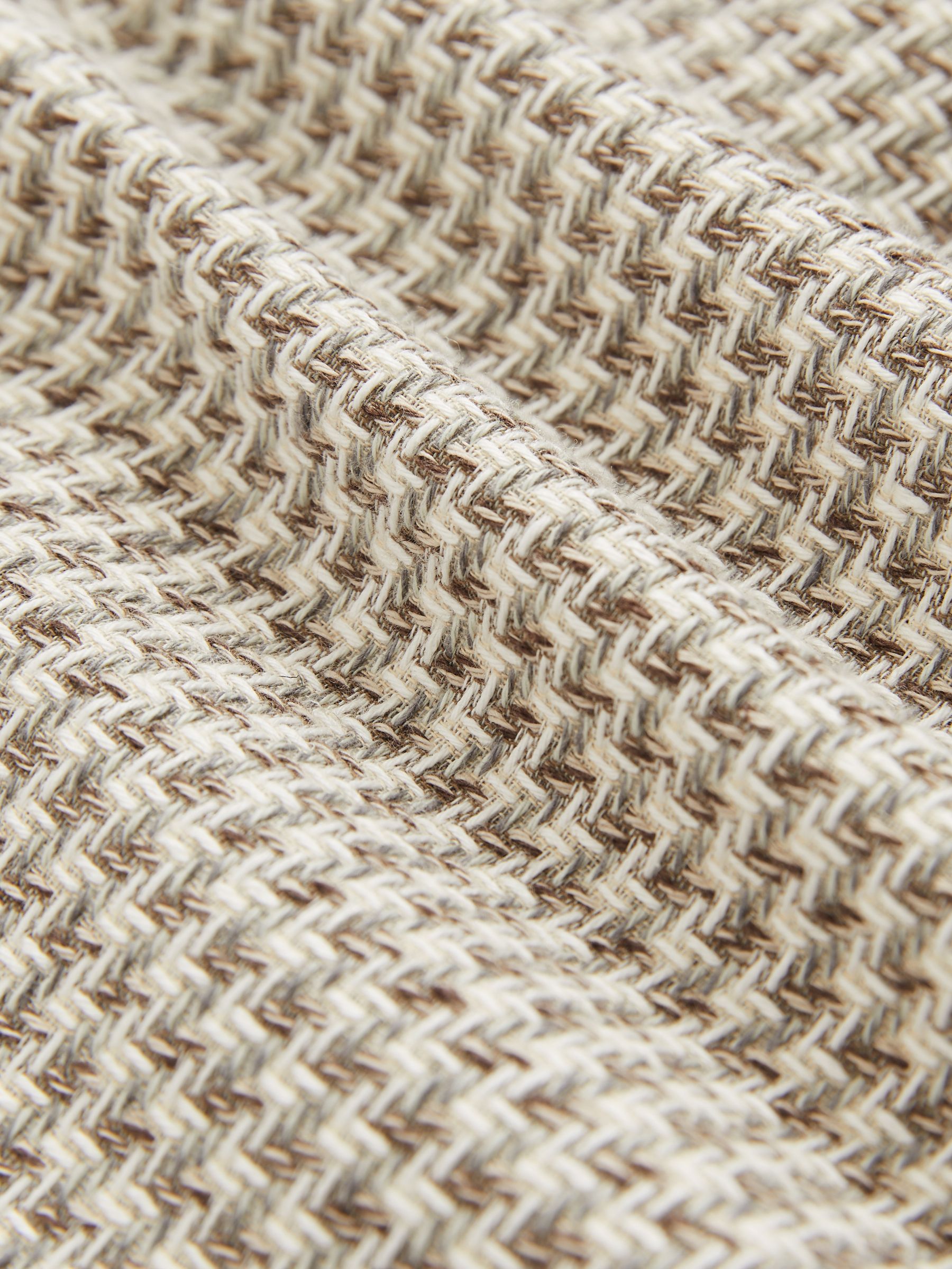 Slim-Fit Single-Breasted Dogtooth-Check Blazer in Grey/White