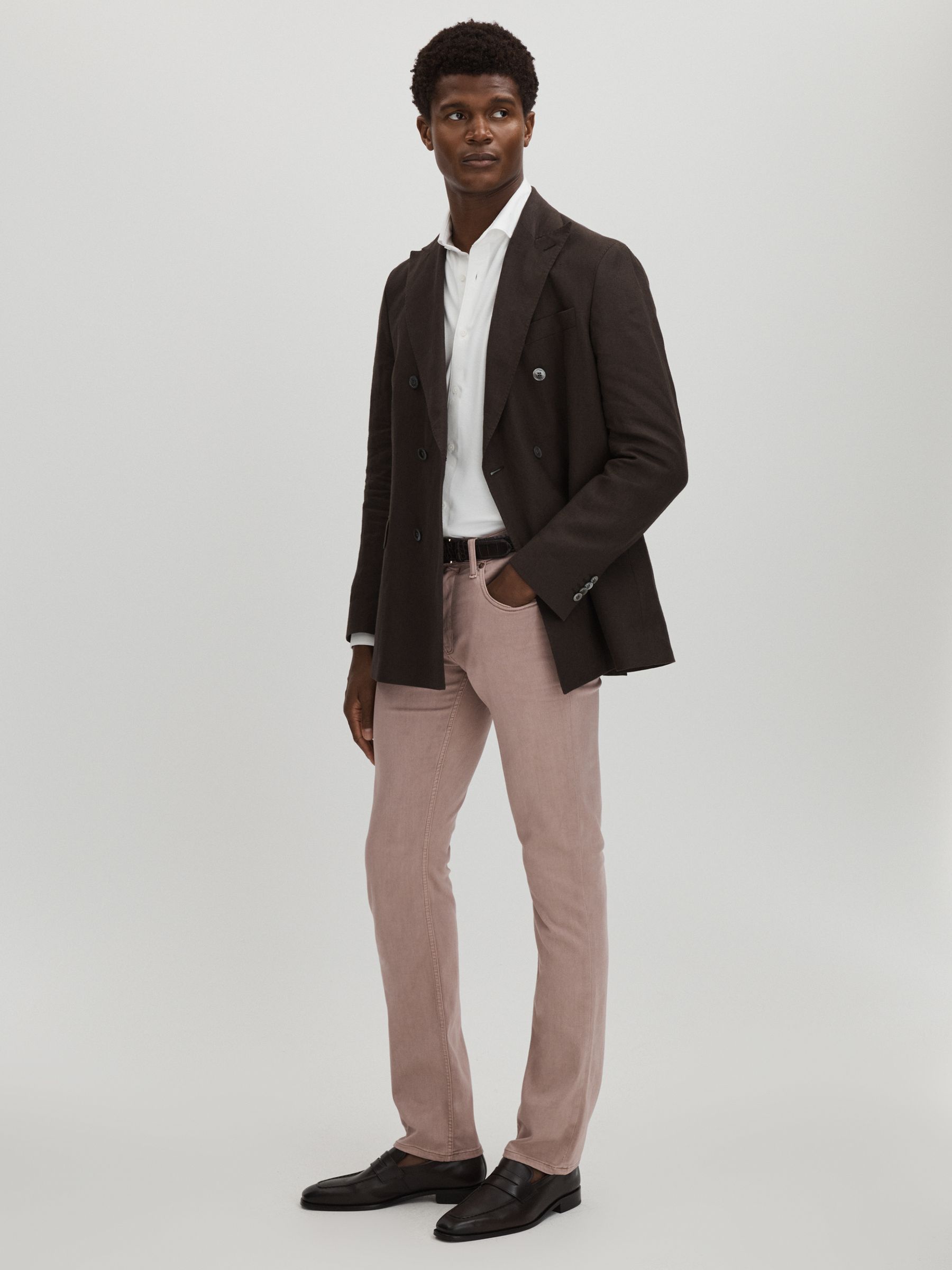 Paige Straight Leg Jeans in Vintage Orchid