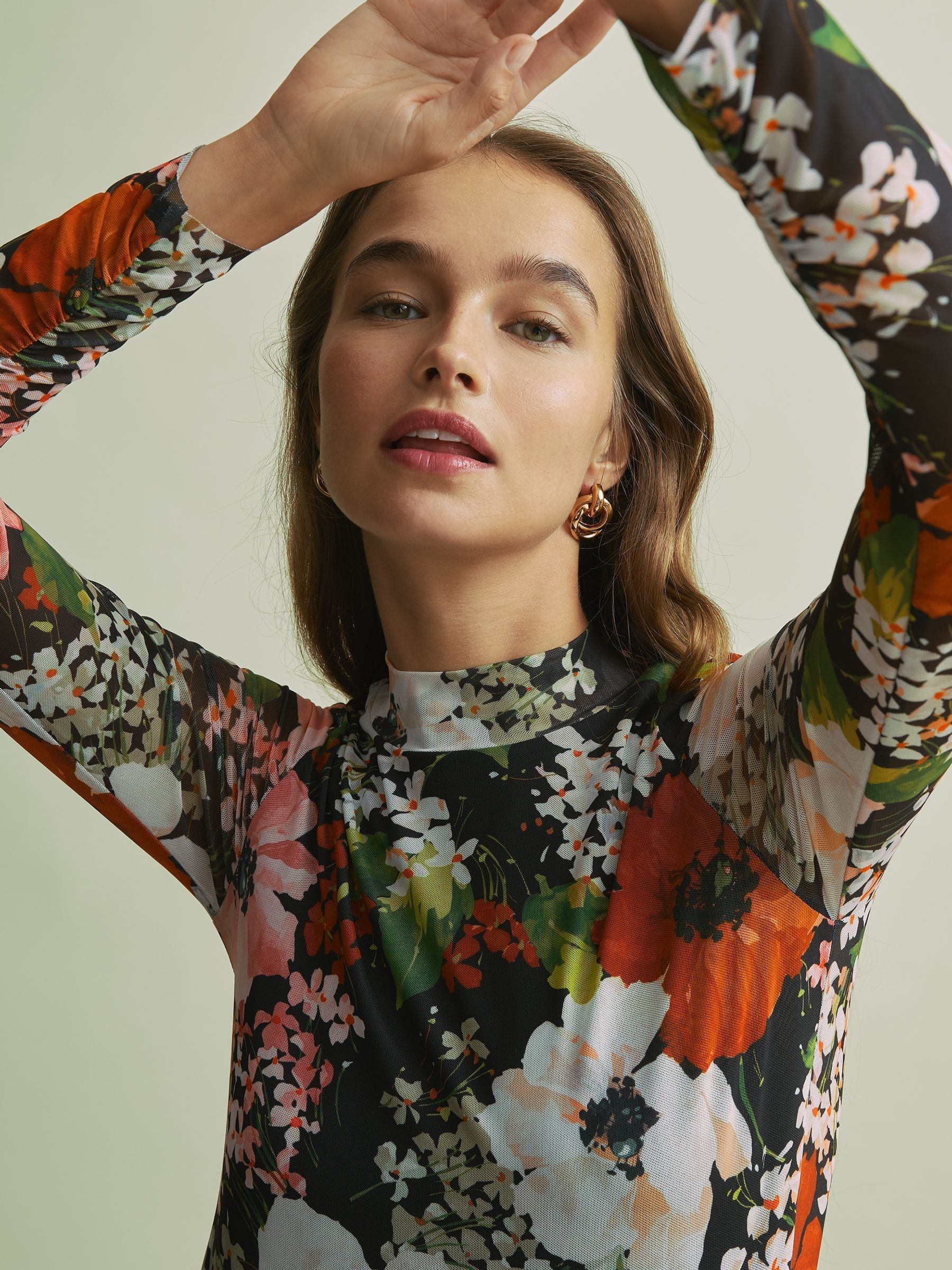 Florere Mesh Top in Multi