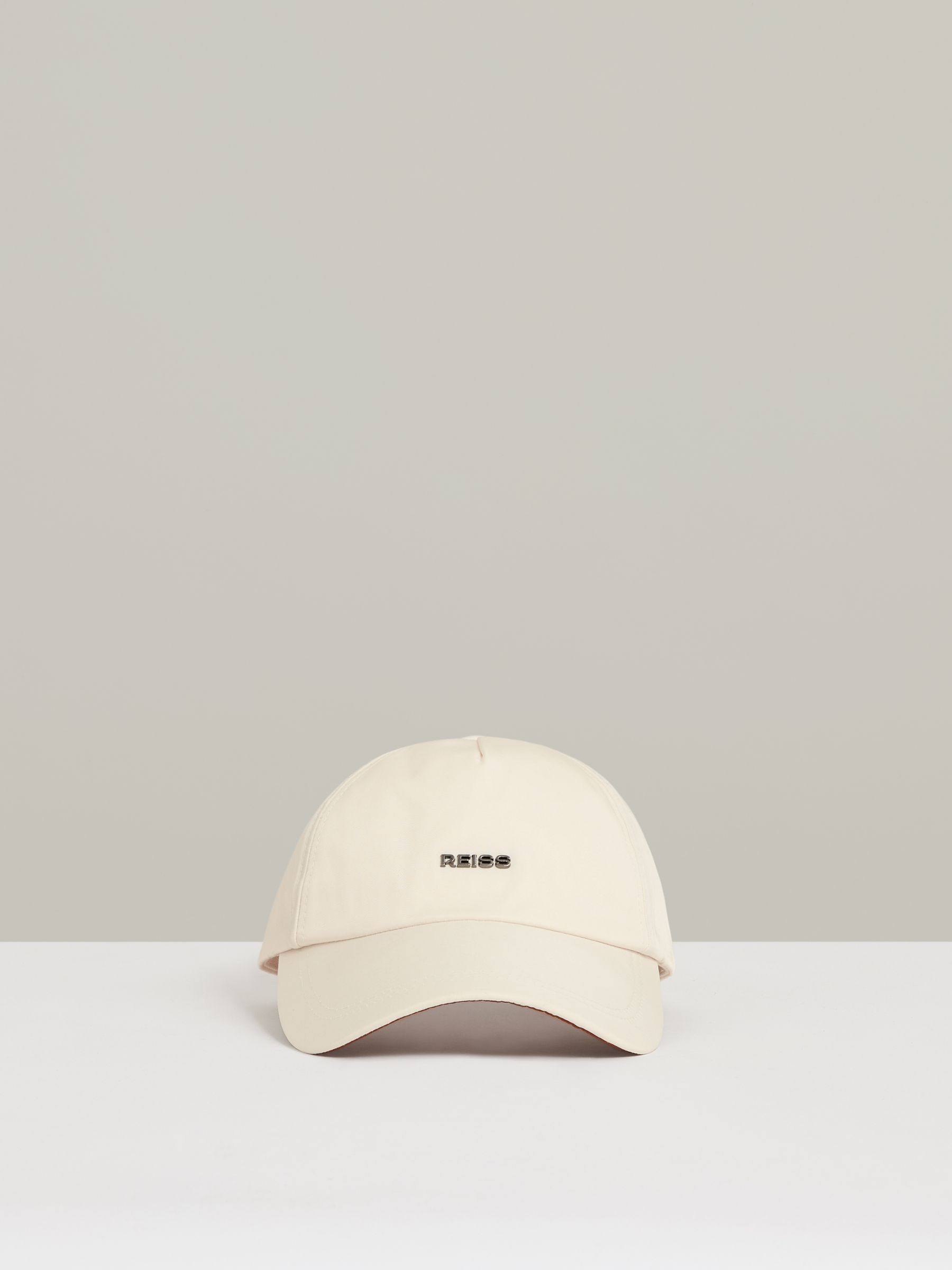 Logo Lettering Baseball Cap in Ecru