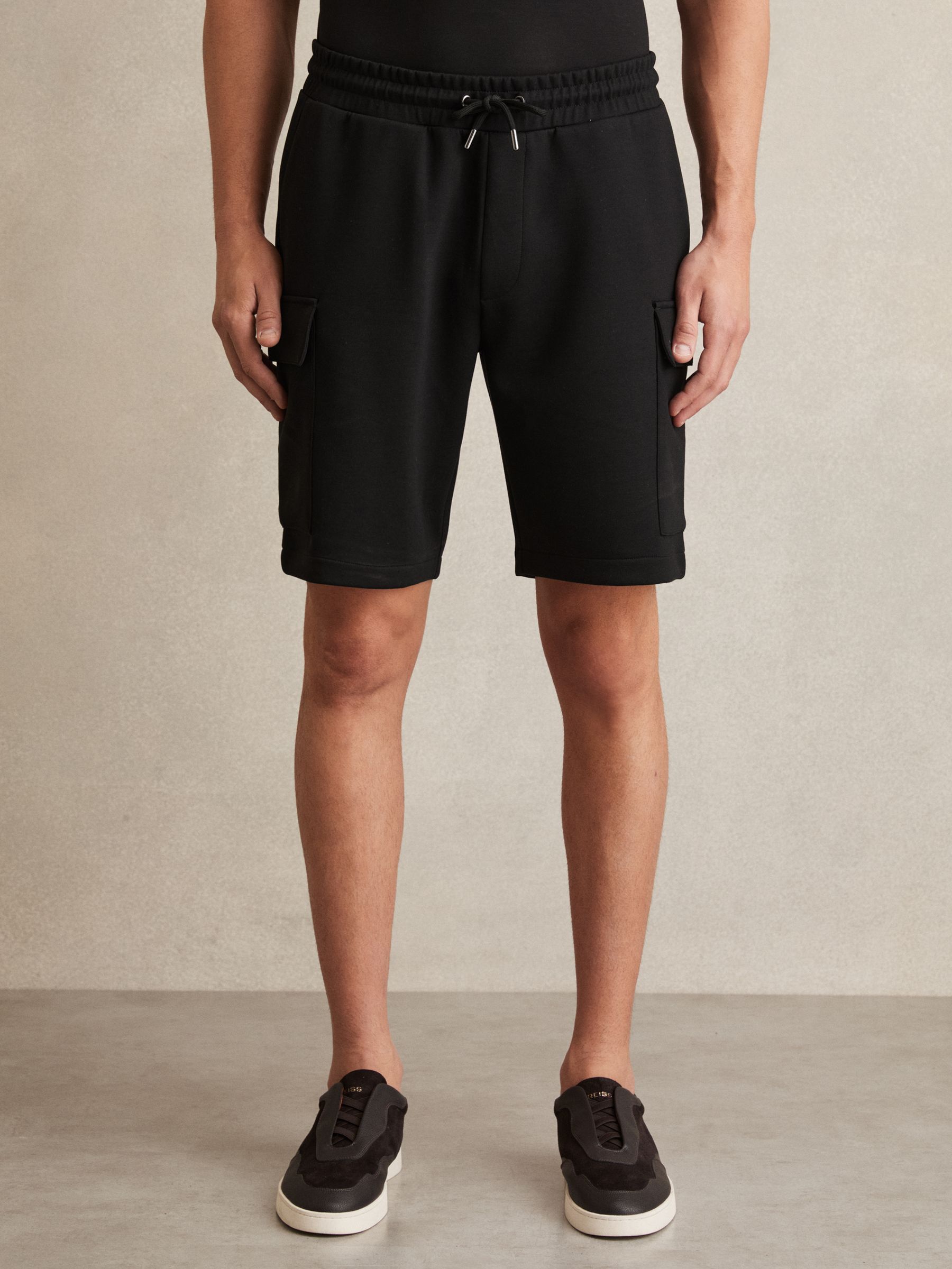 Interlock Cargo Shorts in Black