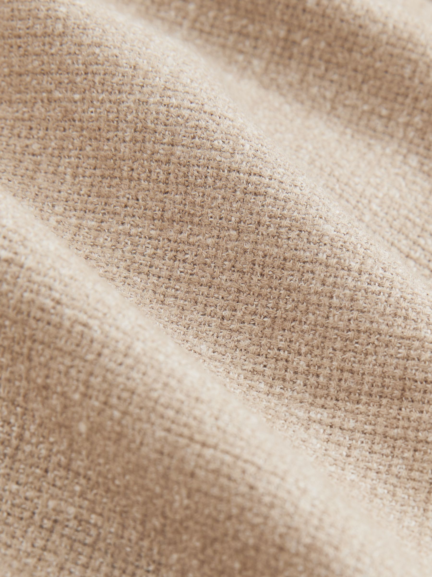 Slim-Fit Single-Breasted Wool-Blend Textured Blazer in Oatmeal