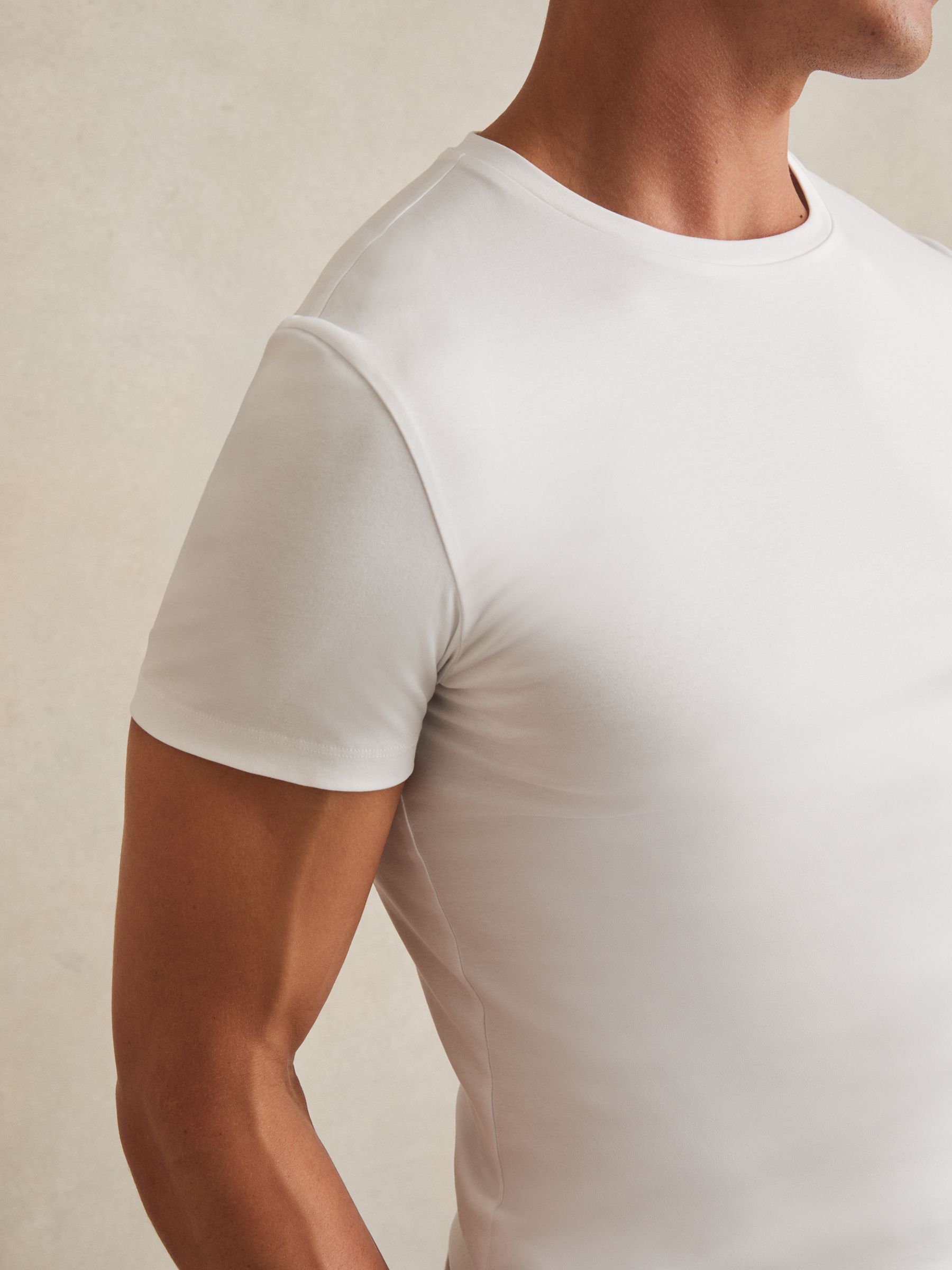 Cotton Sports-Fit T-Shirt in White