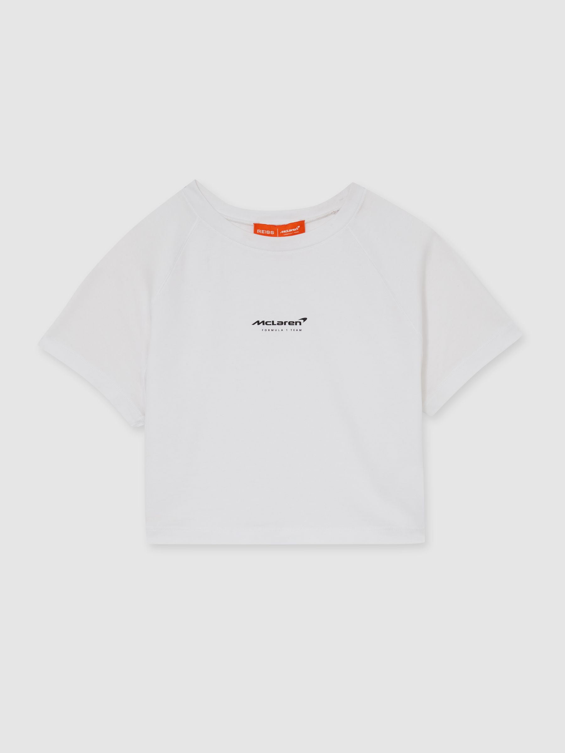 McLaren F1 Team Cropped Logo T-Shirt in White