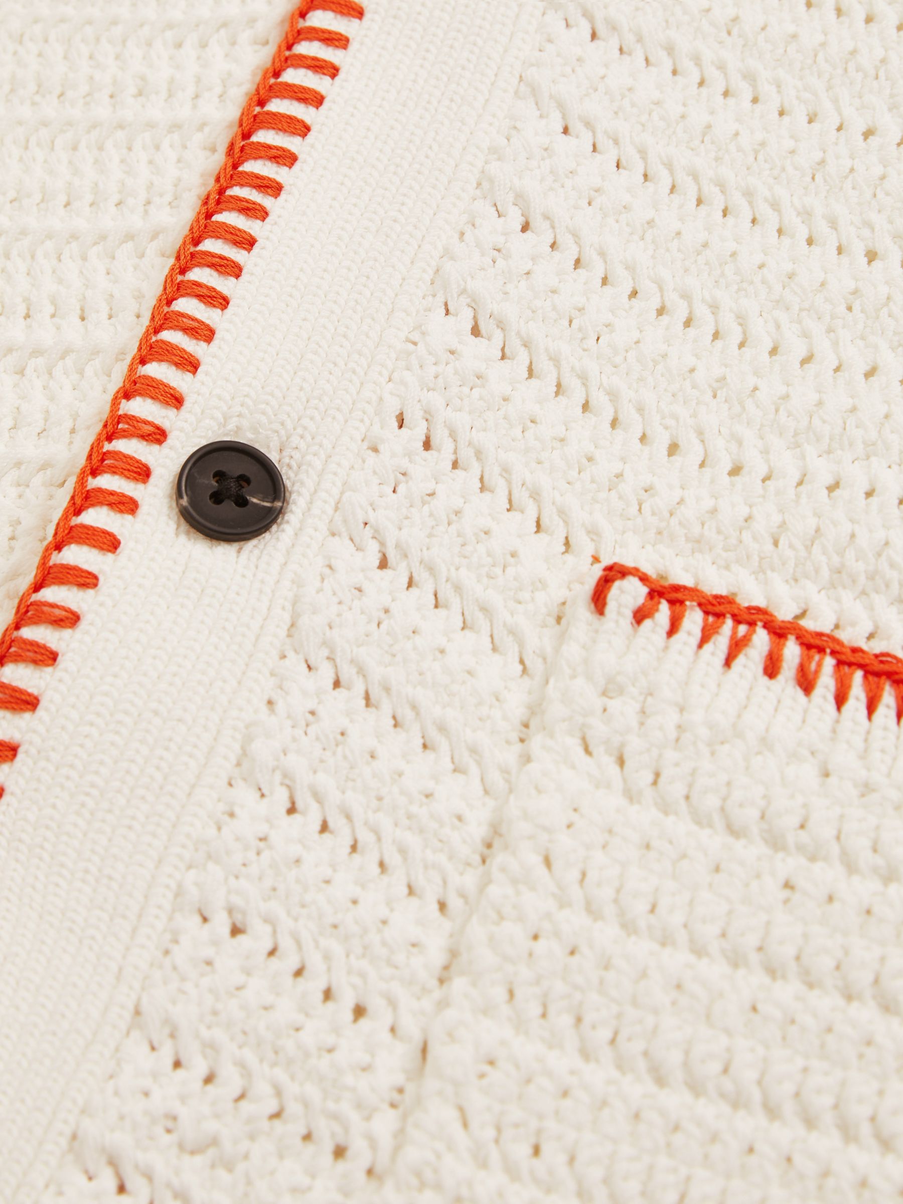 3-9 yrs McLaren F1 Team Crochet Shirt in Off White/Orange