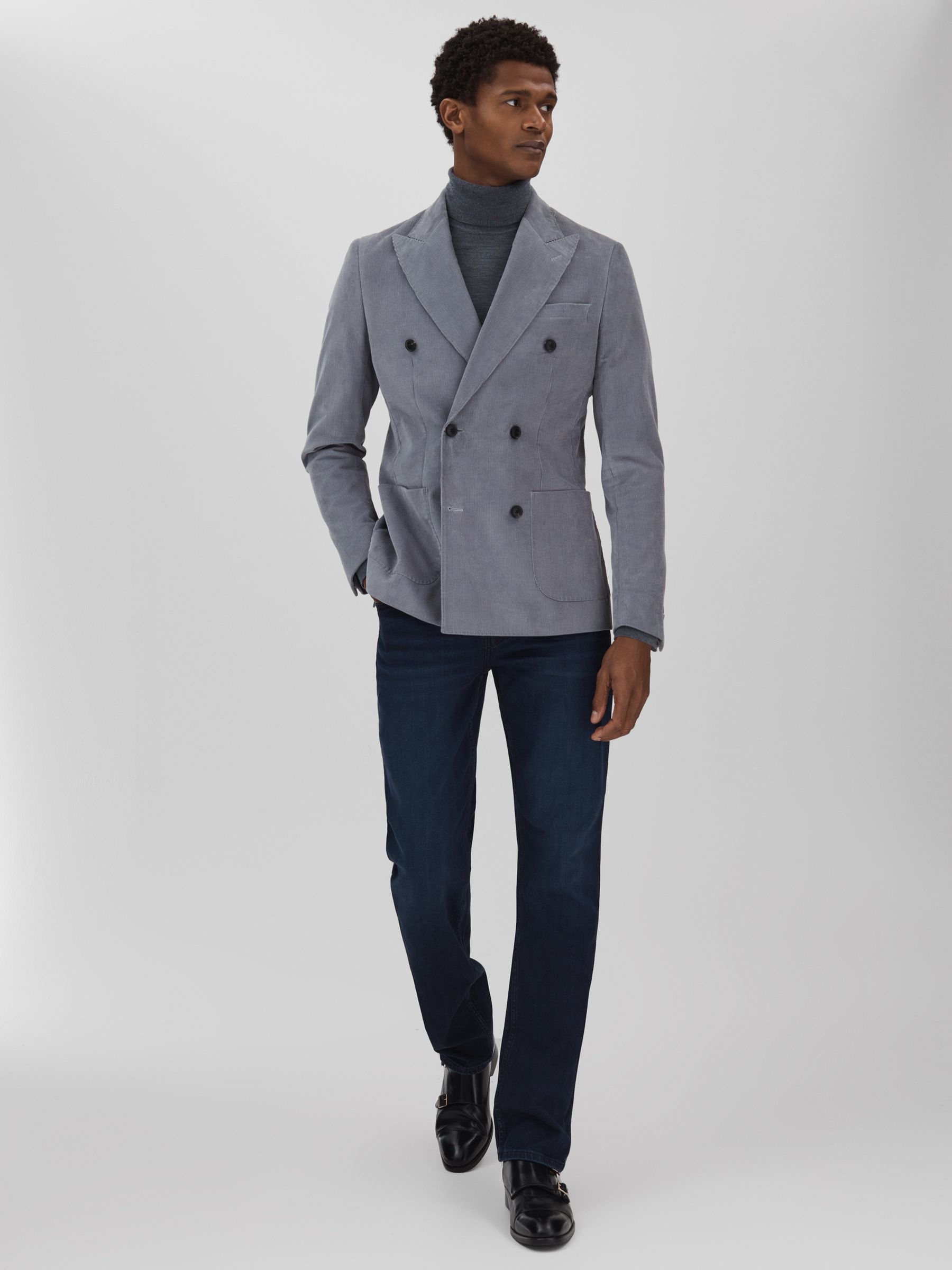 Paige Straight Leg Jeans in Conteras Blue