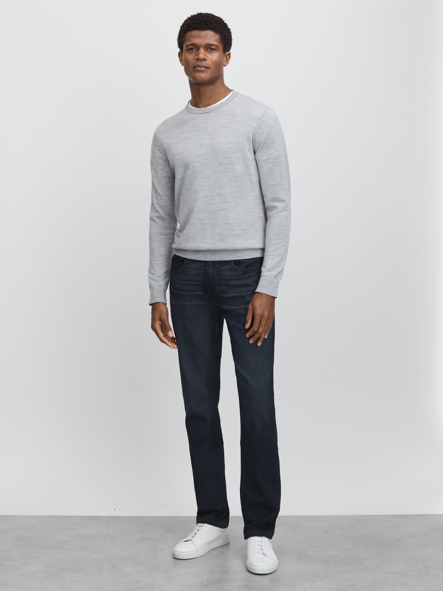 Paige Russ Blue Straight Leg Jeans in Russ Blue