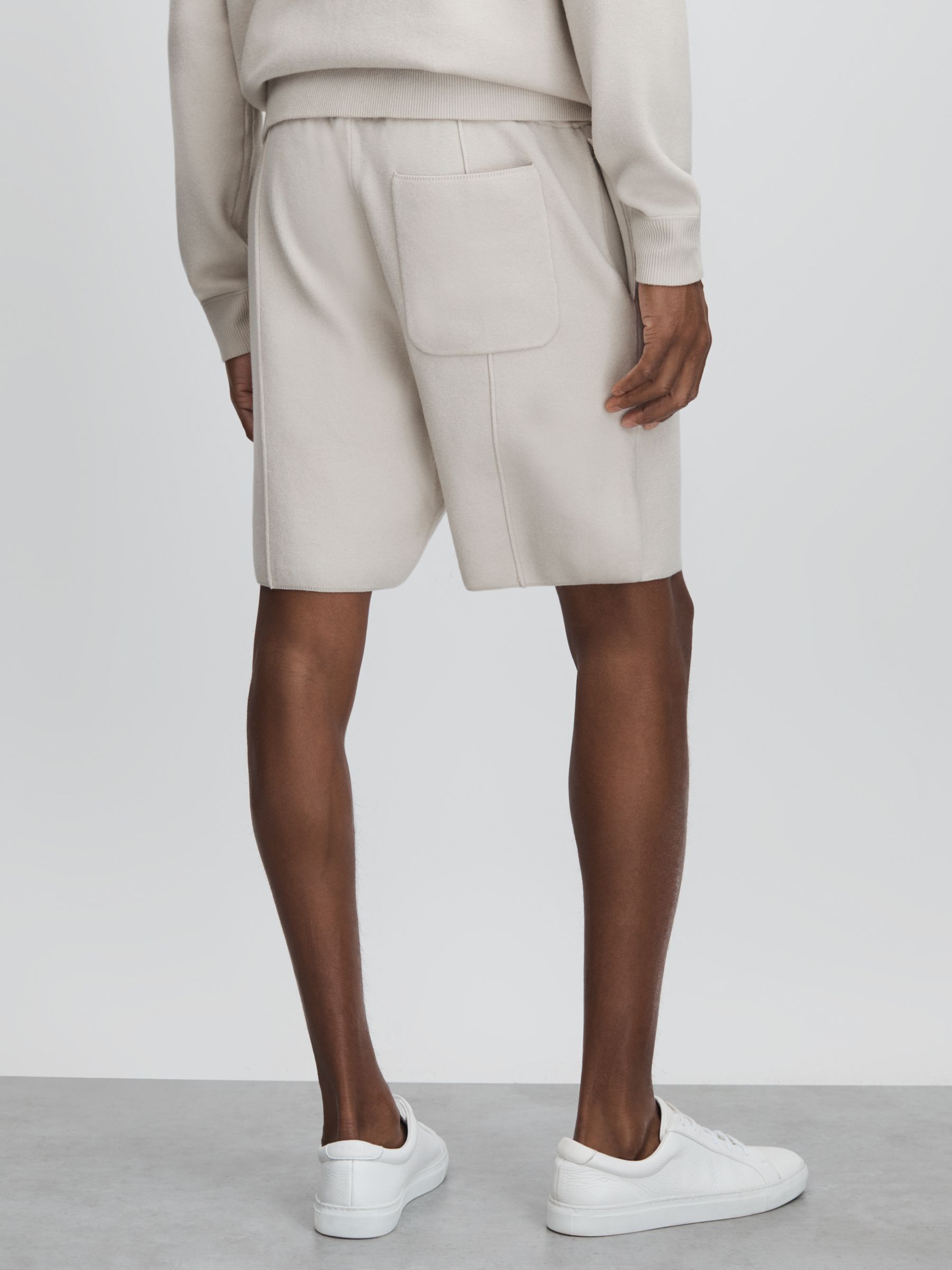 Paige Drawstring Sweat Shorts in Light Grey