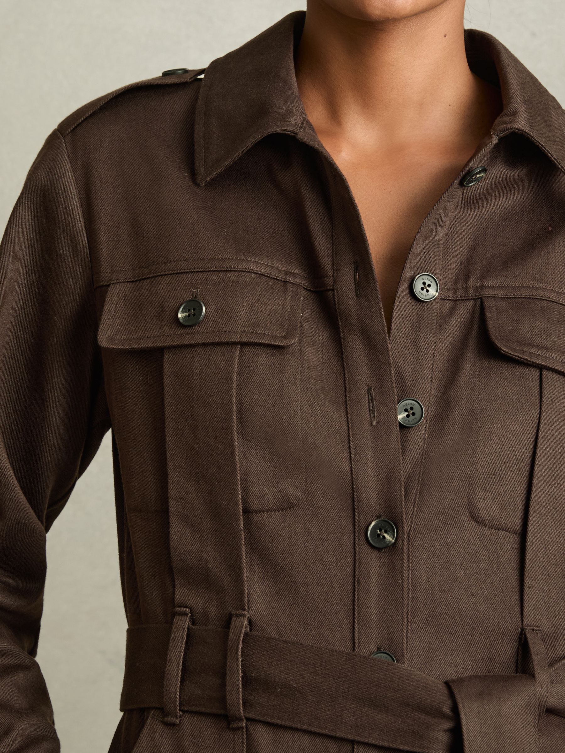 Wide Leg Utility Jumpsuit in Burgundy