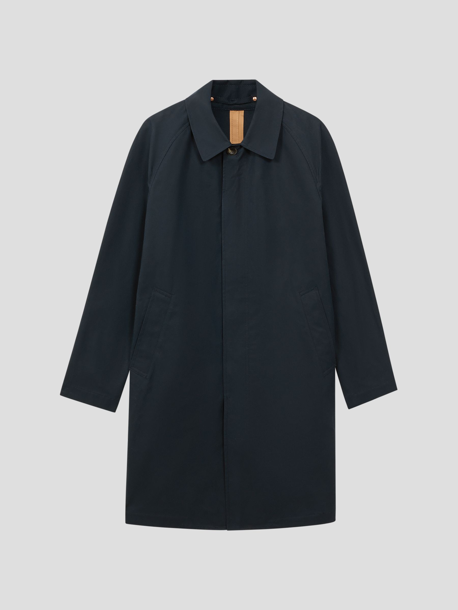 Private White Mid-Length Trench Coat in Navy